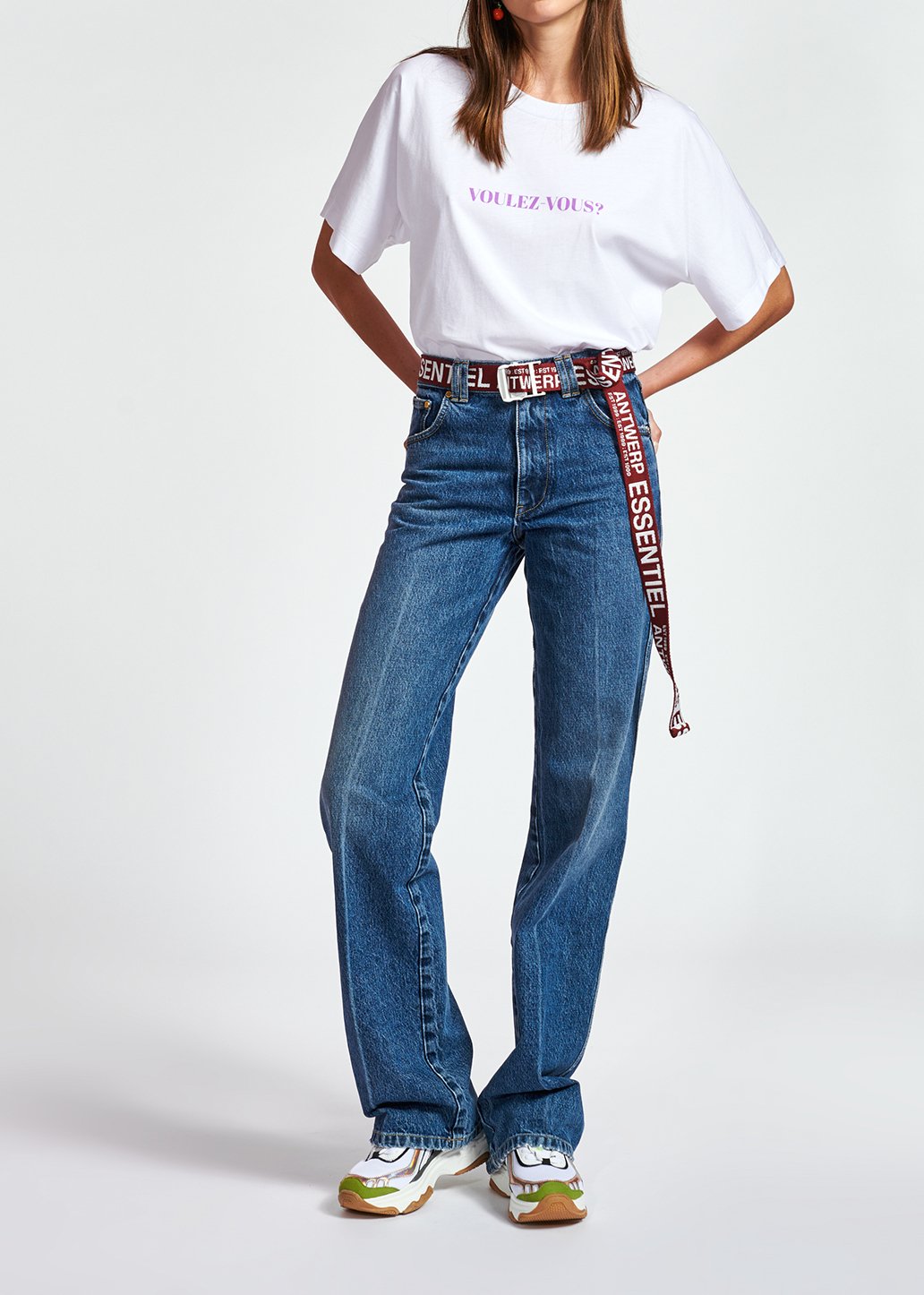 Wit oversized t-shirt van biokatoen RE—SSENTIEL tweedehands photo 6