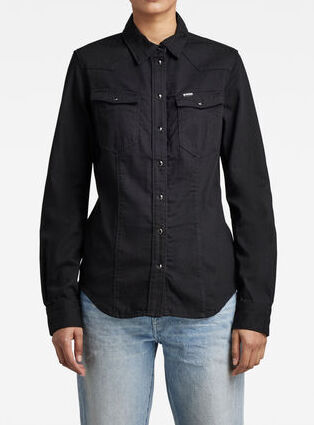 3301 Black Denim Shirt G-star tweedehands photo 3