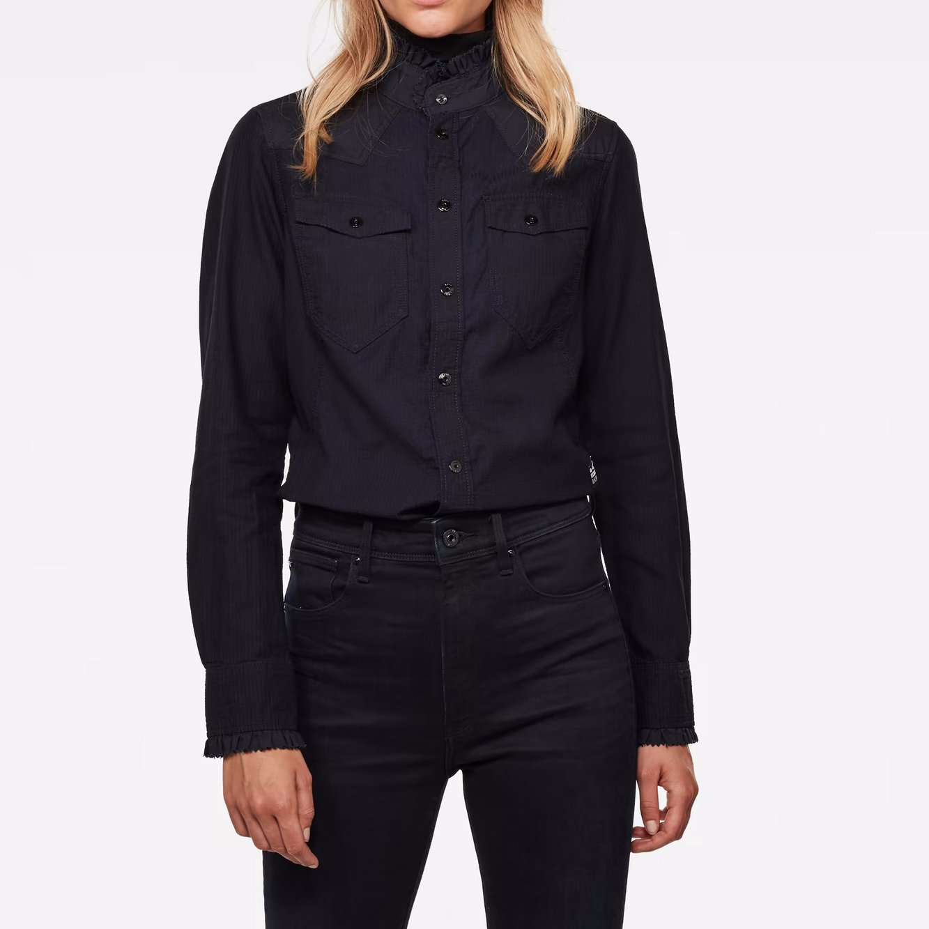 Western Kick Frill Slim Hemd G-star Second-Hand photo 3