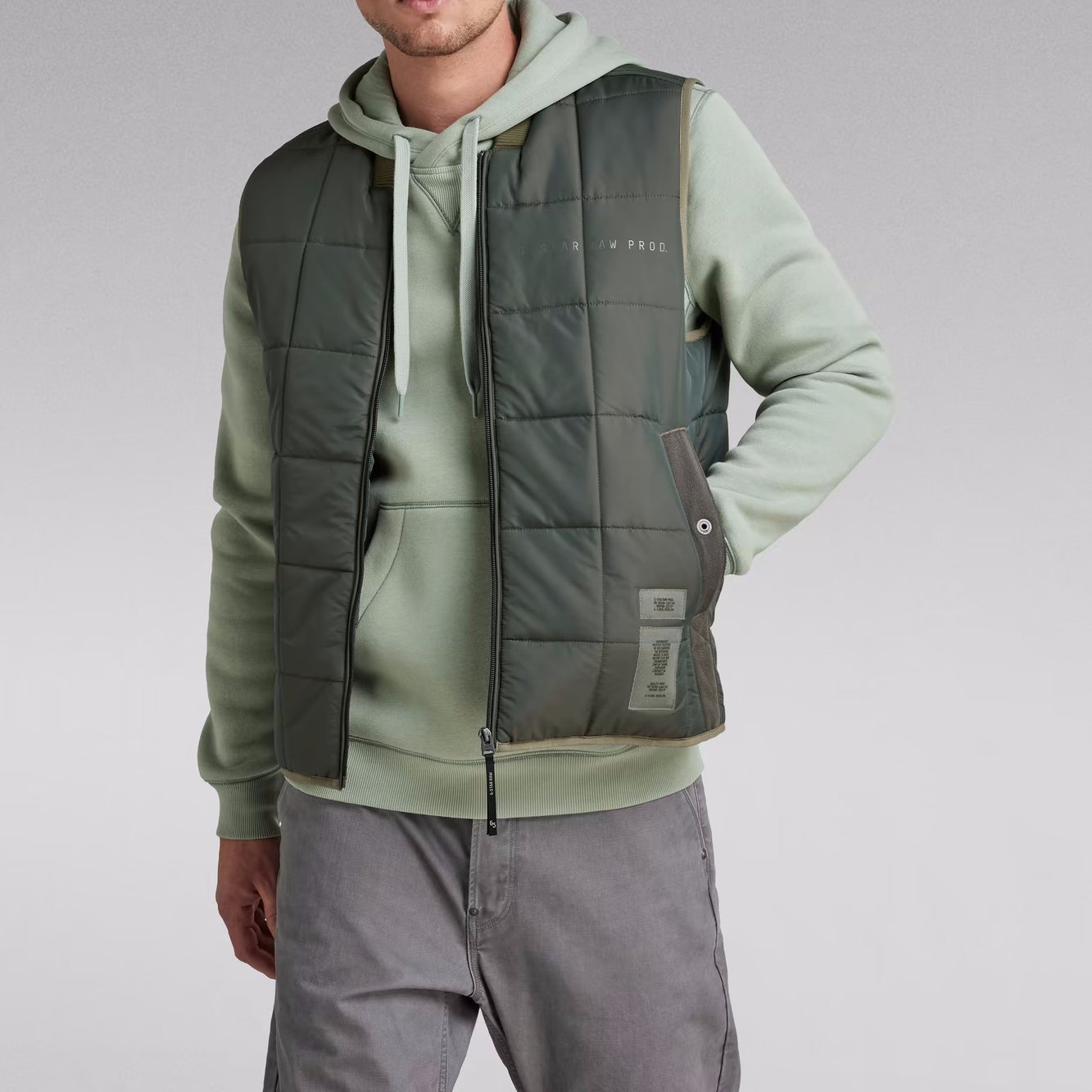 Meefic Square Quilted Weste G-star Second-Hand photo 2