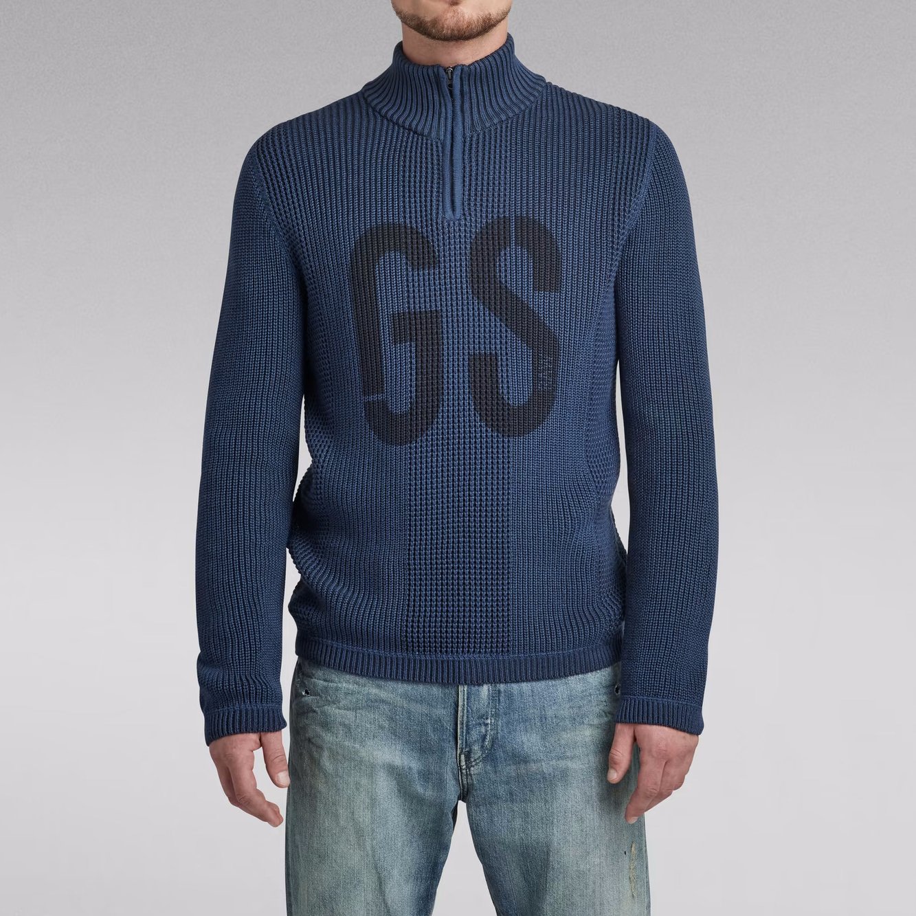 GS Structured Half Zip Knitted Pullover G-star Second-Hand photo 2