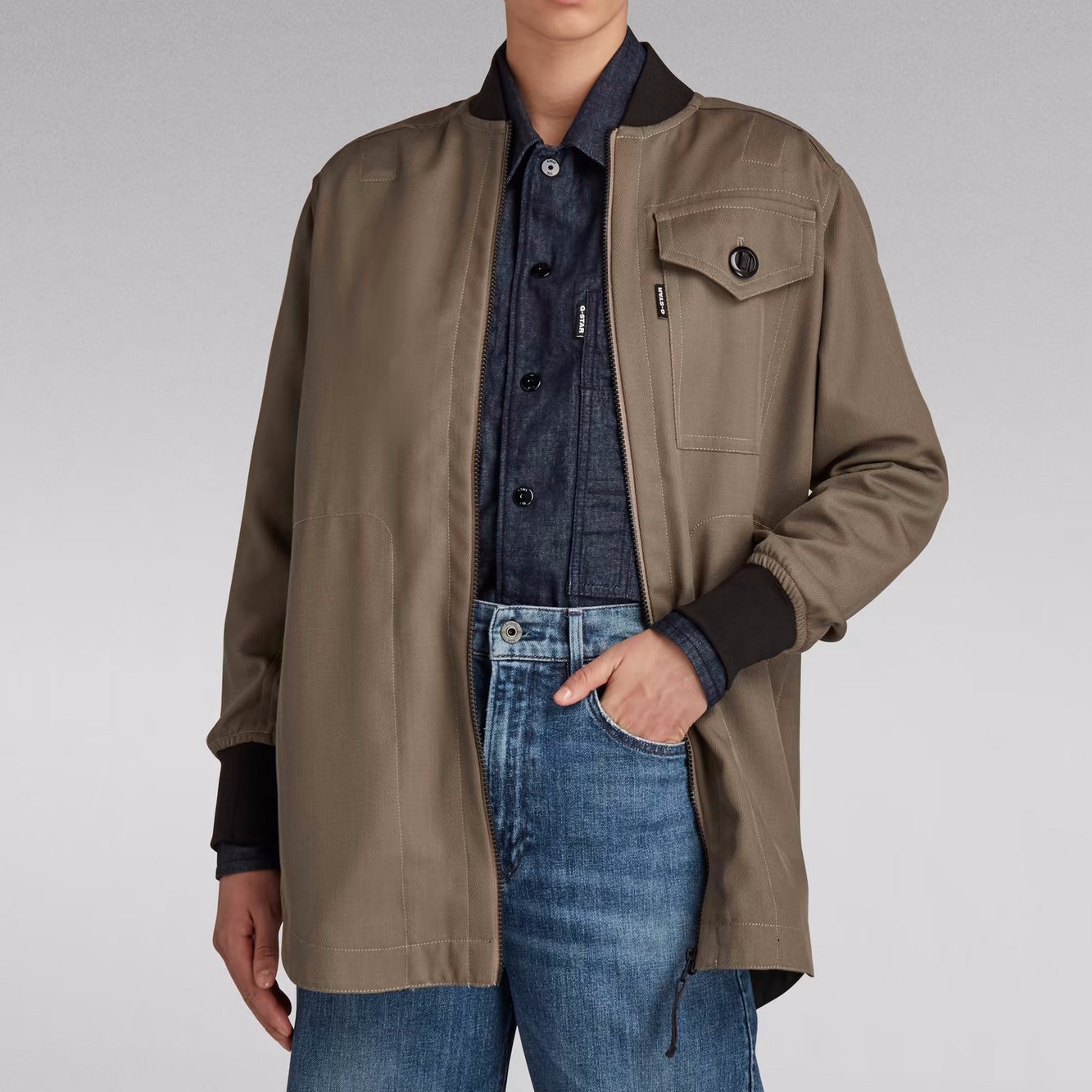 Bomber Collar Overshirt G-star tweedehands photo 3