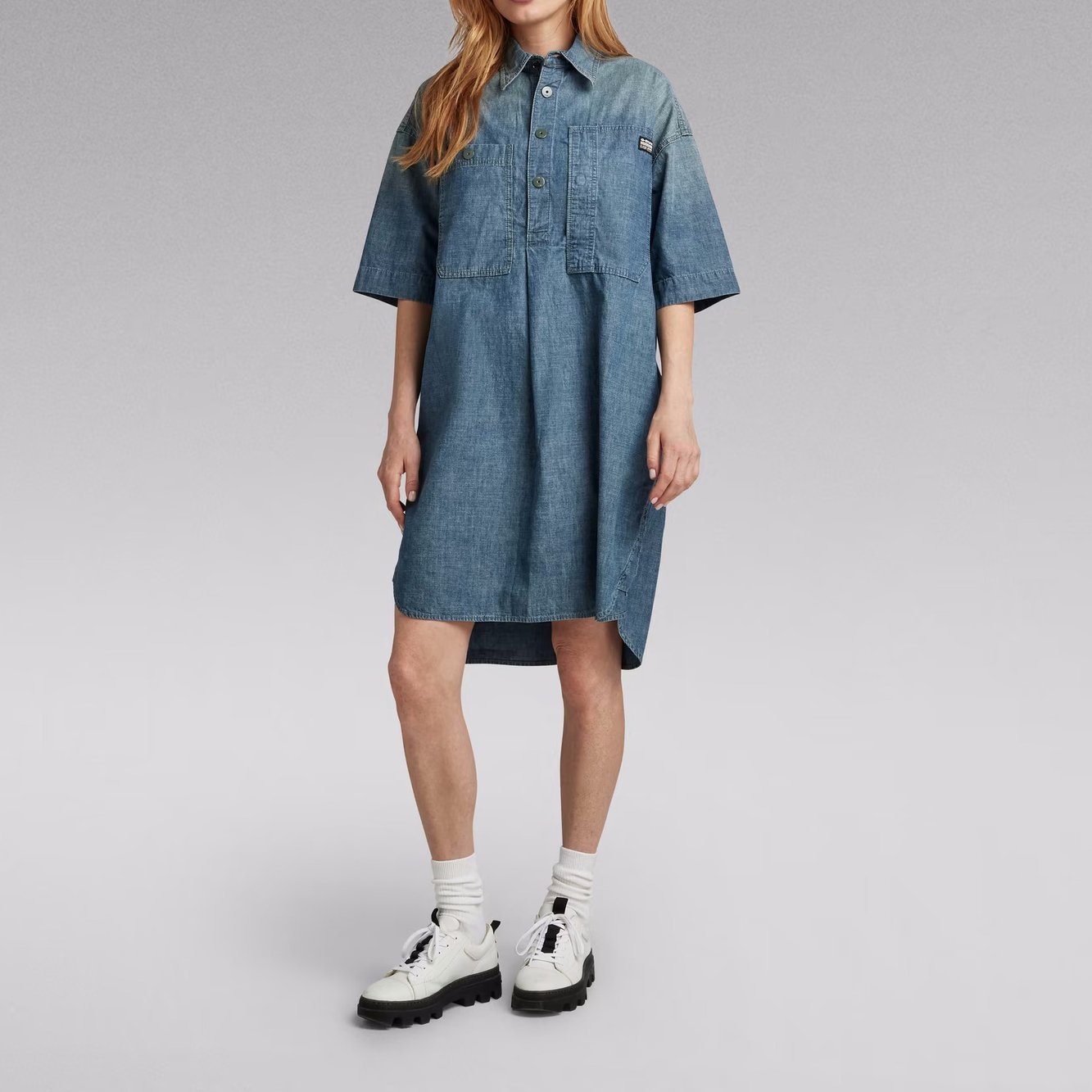 Denim Shirt Kleid G-star Second-Hand photo 2