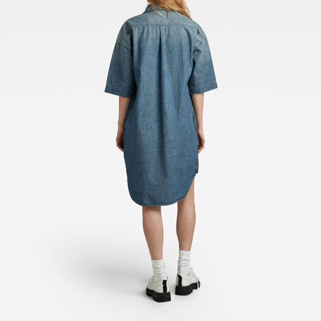 Denim Shirt Kleid G-star Second-Hand photo 4