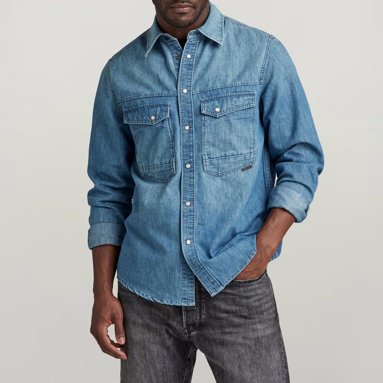Unisex Premium Dakota Regular Hemd Evergreen G-star Second-Hand photo 3