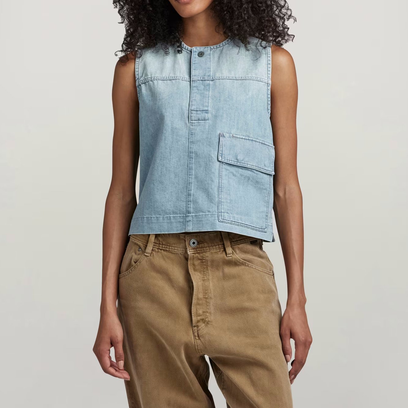 Premium Mouwloos Cropped Shirt G-star tweedehands photo 2