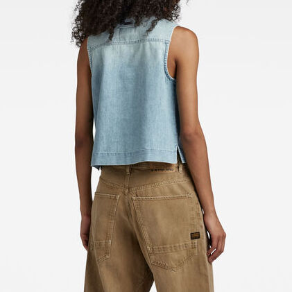 Premium Mouwloos Cropped Shirt G-star tweedehands photo 4