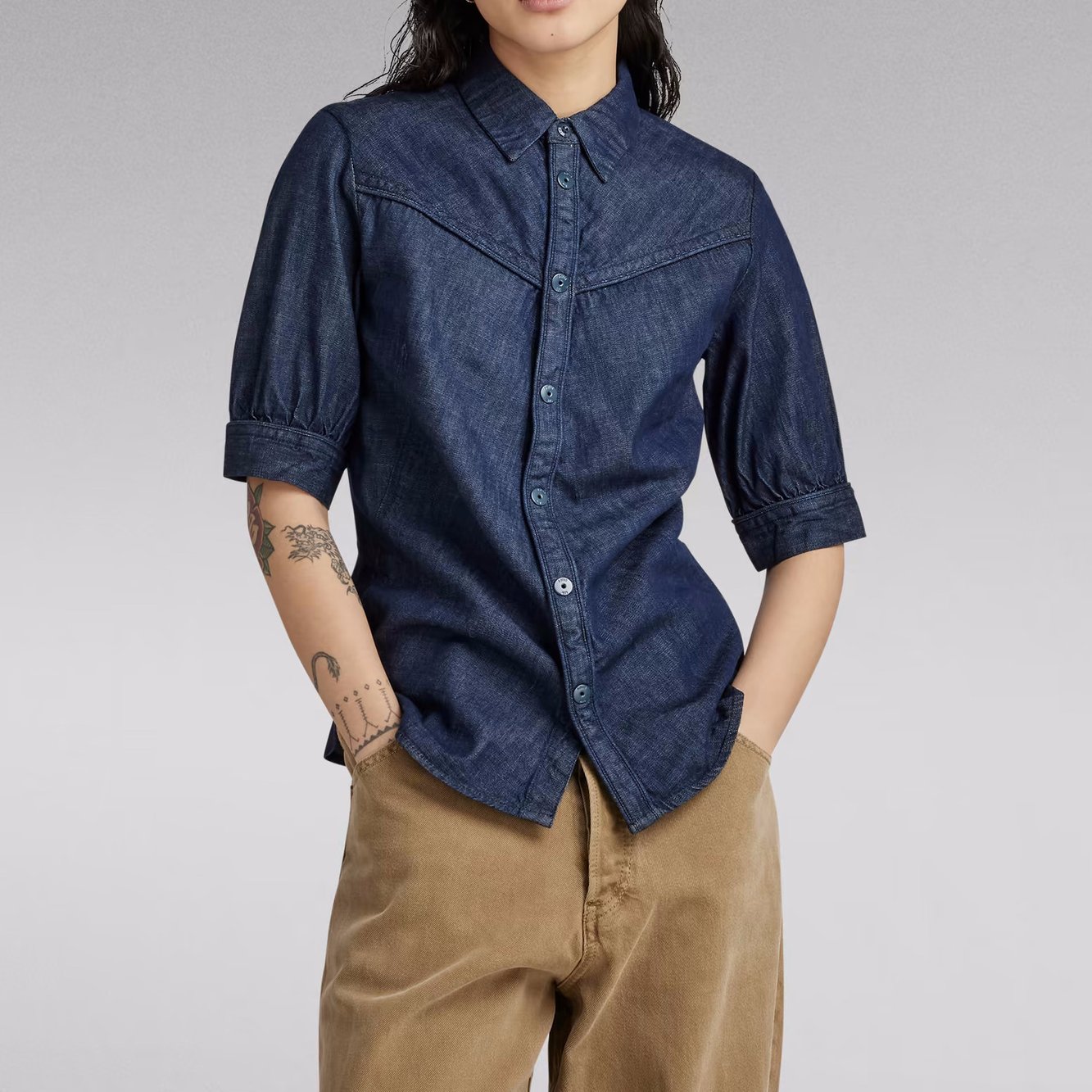 Chemise Western Kick Puff Slim G-star seconde main photo 3