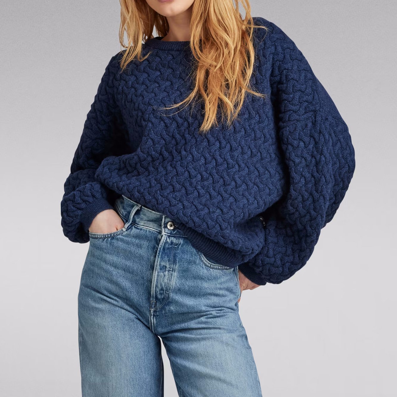 Chunky Loose Boat Knitted Pullover G-star Second-Hand photo 3