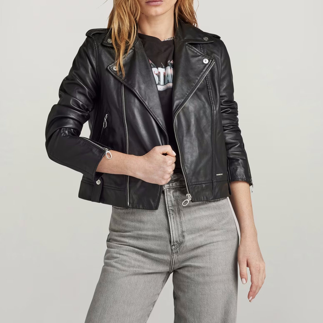 Leather Biker Jacke G-star Second-Hand photo 3