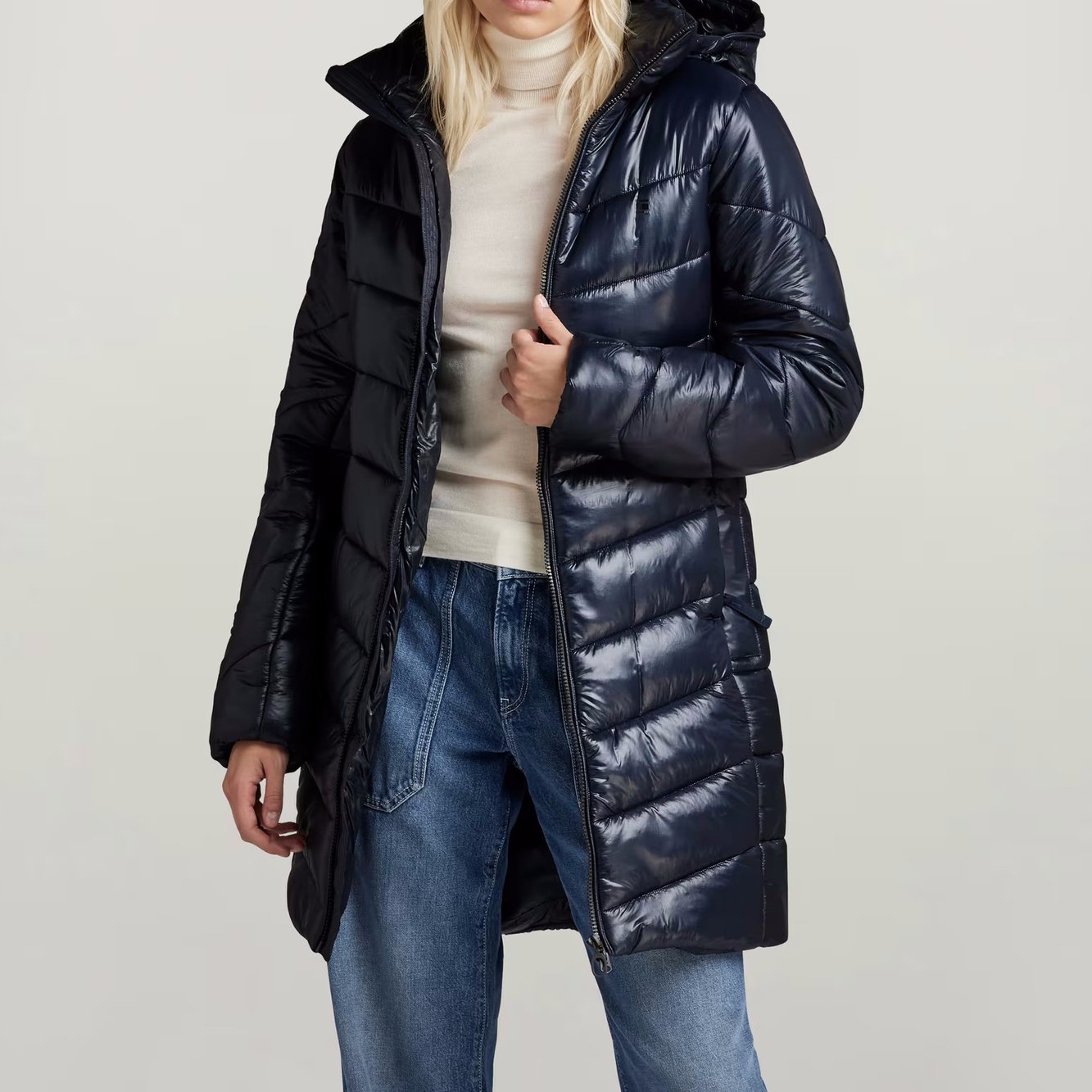 Slim Hooded Long Mantel G-star Second-Hand photo 3