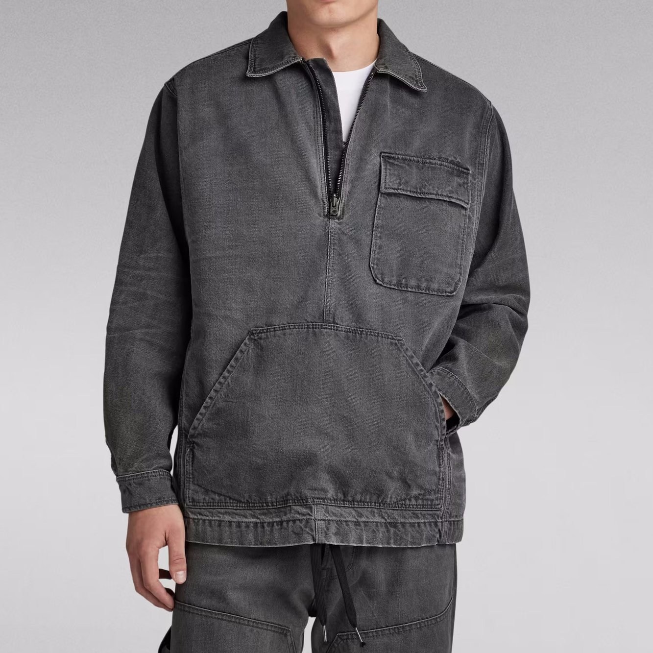 Premium Shanorak Denim Met Rits G-star tweedehands photo 1