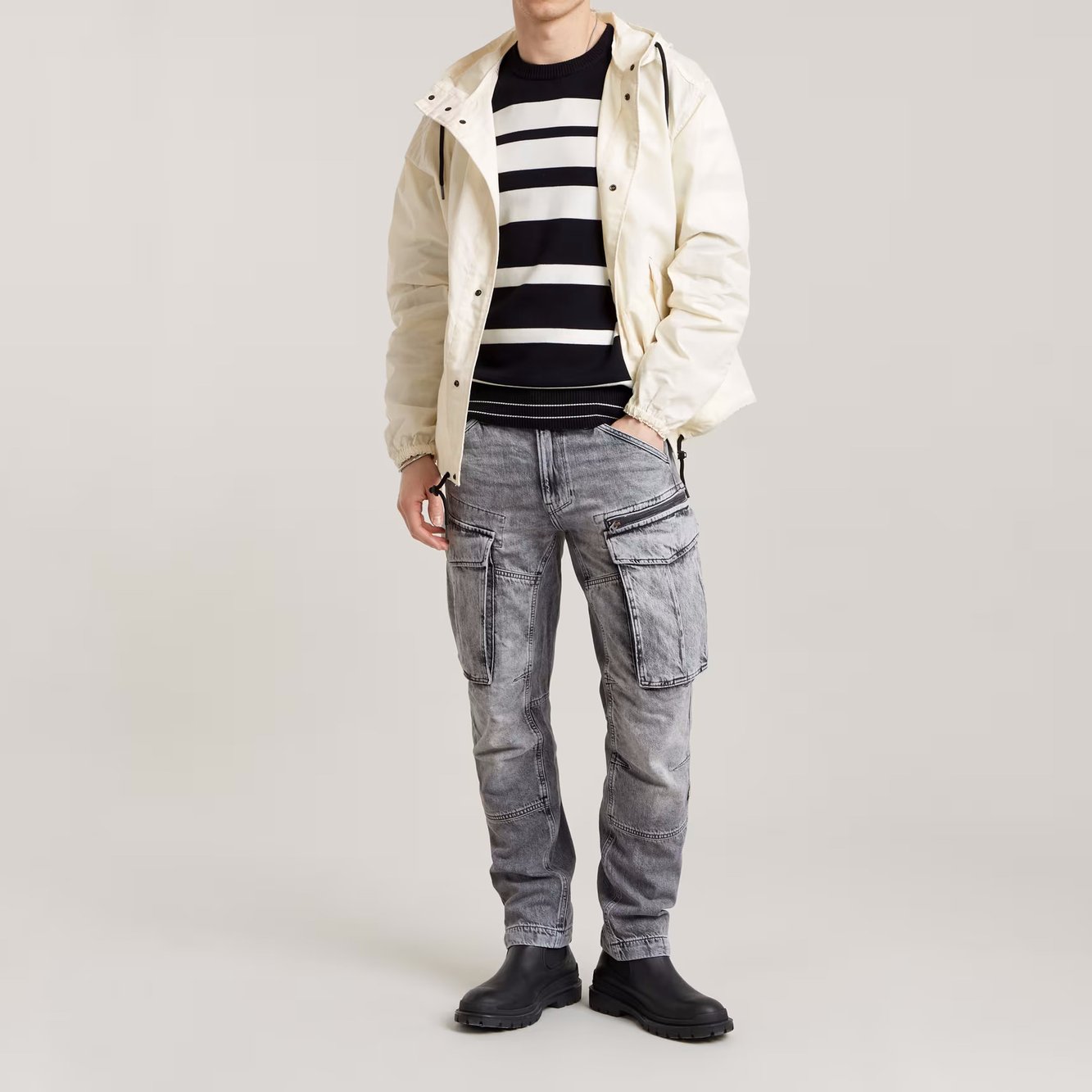 Irregular Stripe Knitted Pullover G-star Second-Hand photo 4
