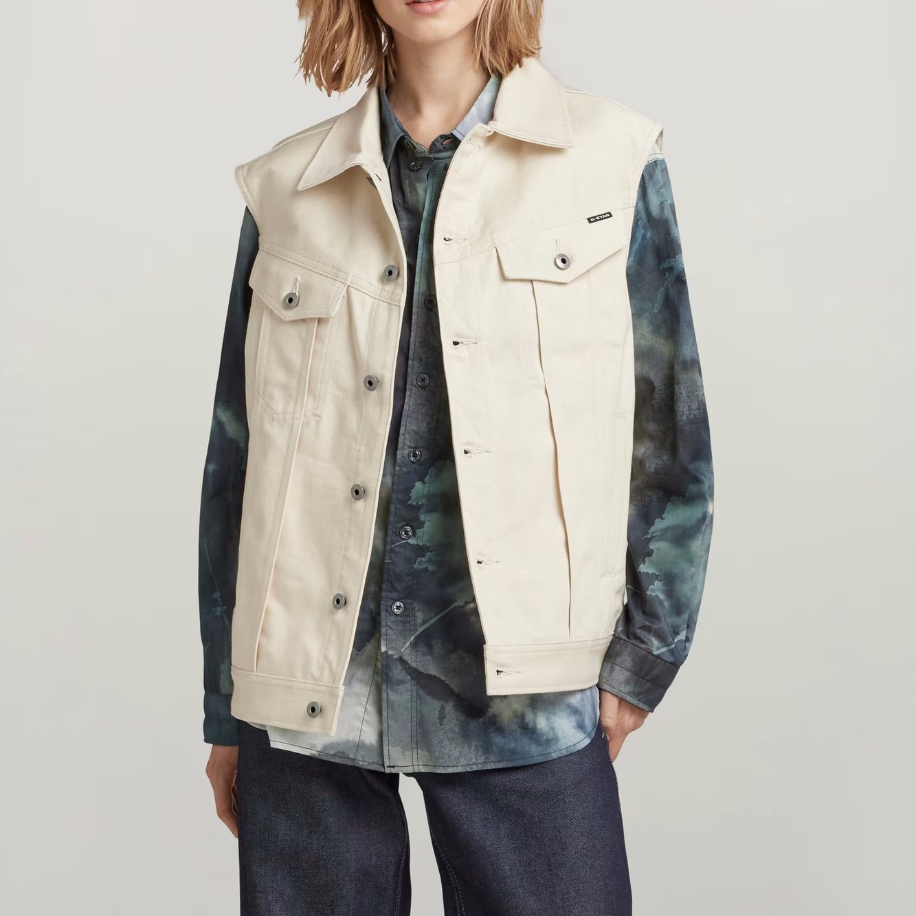 Veste Sans Manches Oversized Denim Evergreen G-star seconde main photo 3