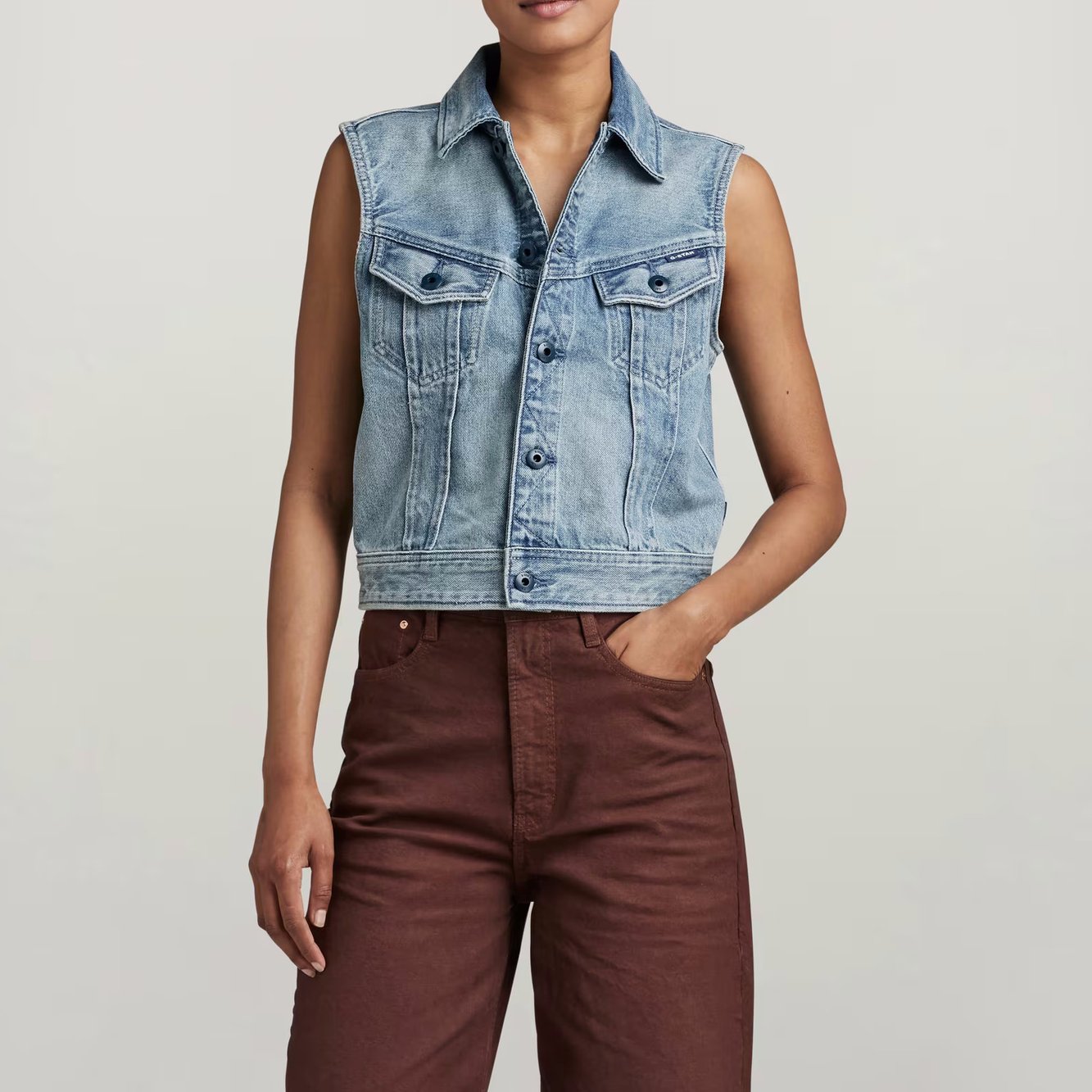 Veste sans manches Slim Denim G-star seconde main photo 3