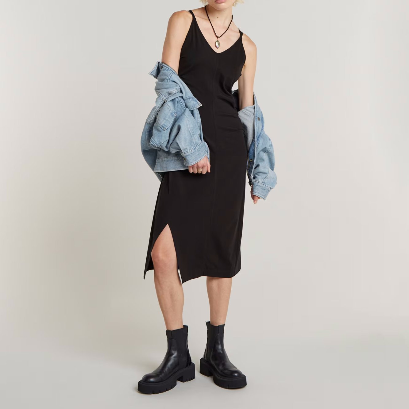Spaghetti Strap Slit Jurk G-star tweedehands photo 4