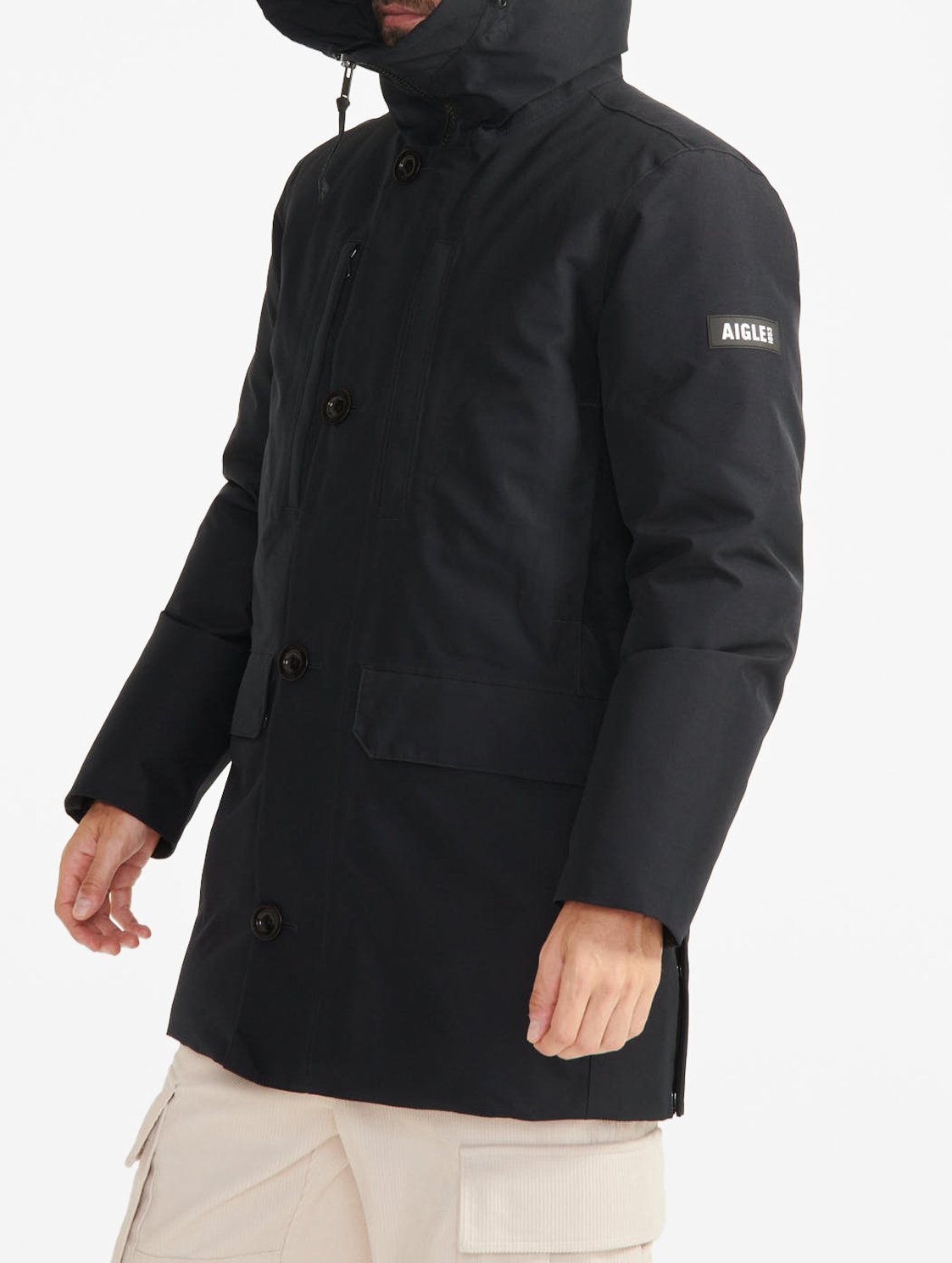 Parka mi-longue GORE-TEX plume à  capuche Aigle seconde main photo 4