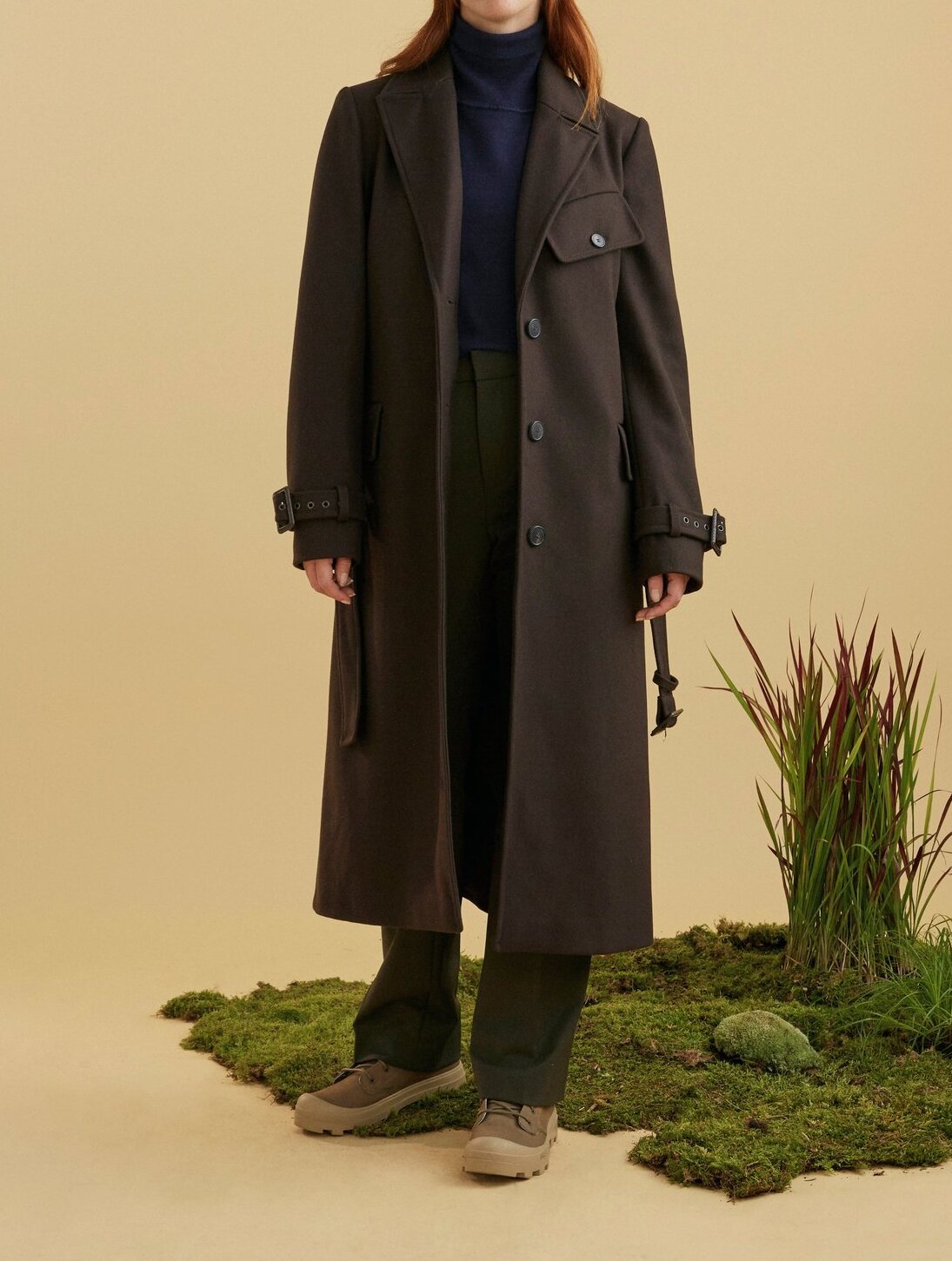 Manteau croisé en lainage Aigle seconde main photo 3