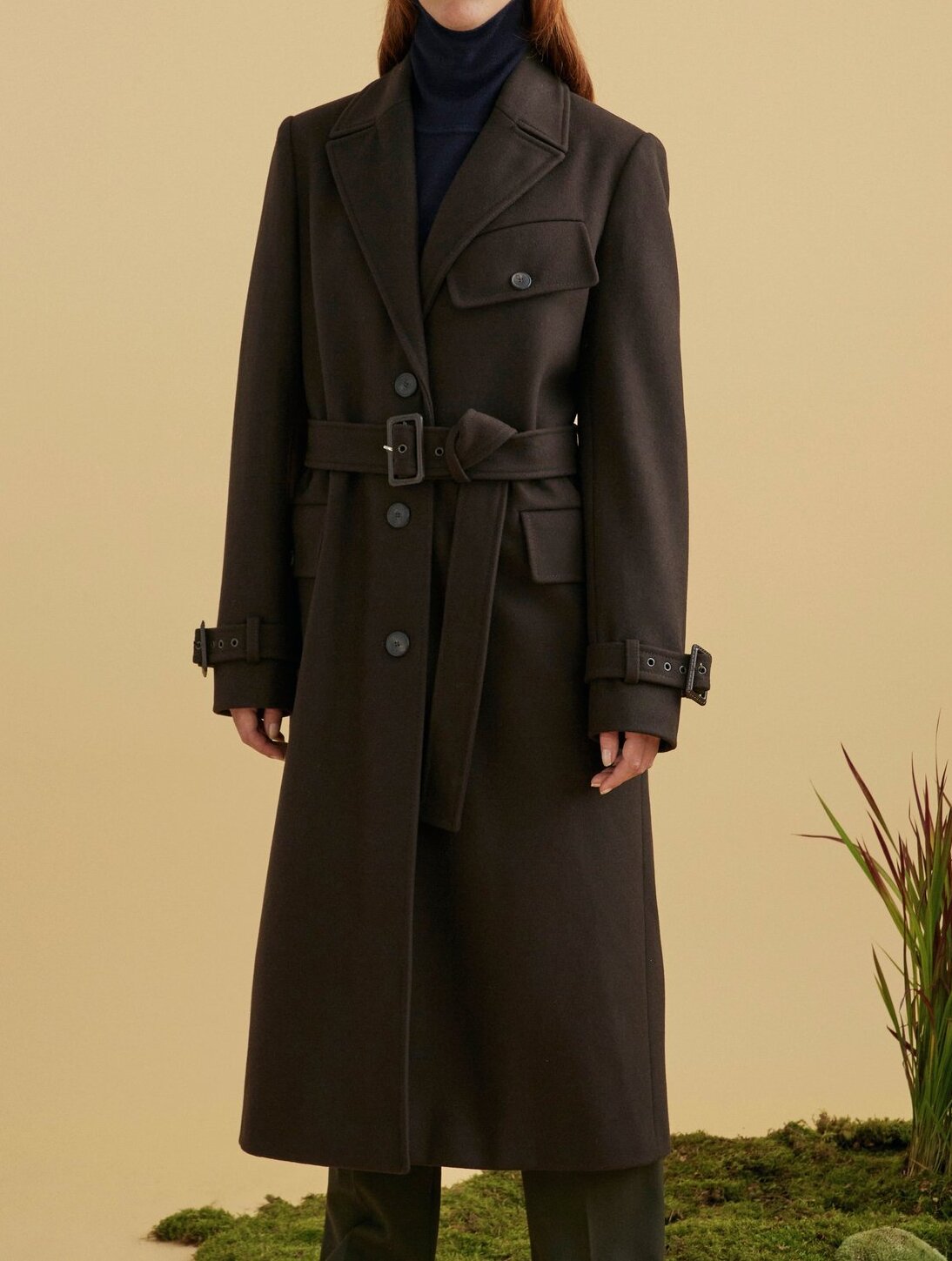 Manteau croisé en lainage Aigle seconde main photo 4