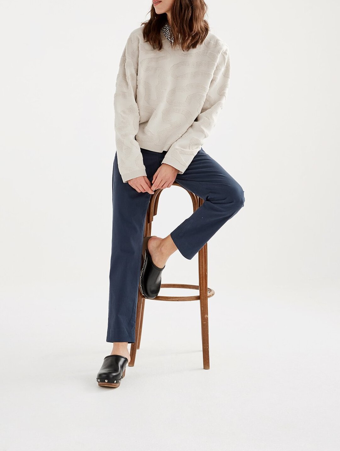 Pull col rond jacquard Aigle seconde main photo 3