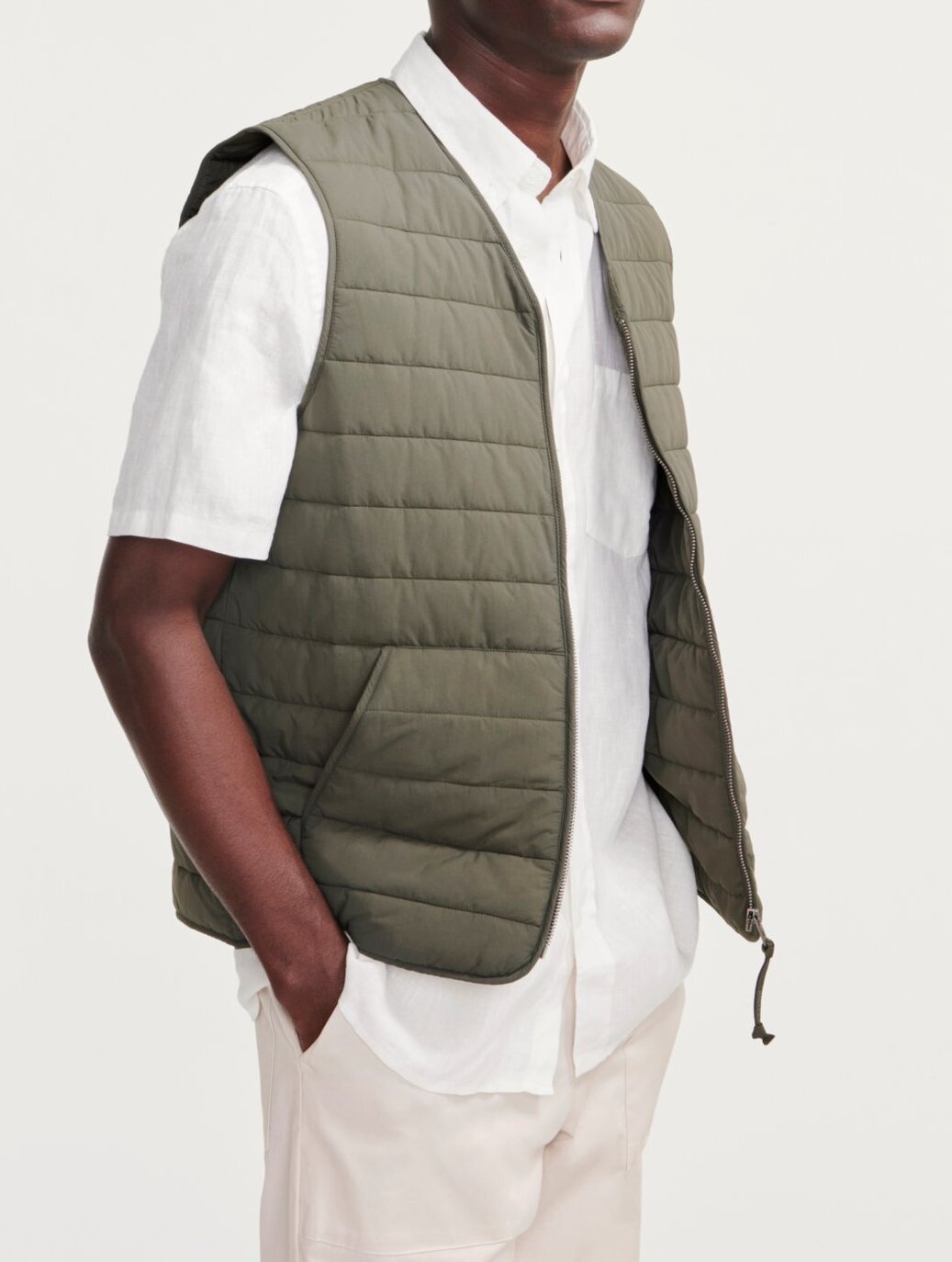Gilet sans manches court déperlant ouate DUPONT SORONA® Aigle seconde main photo 3