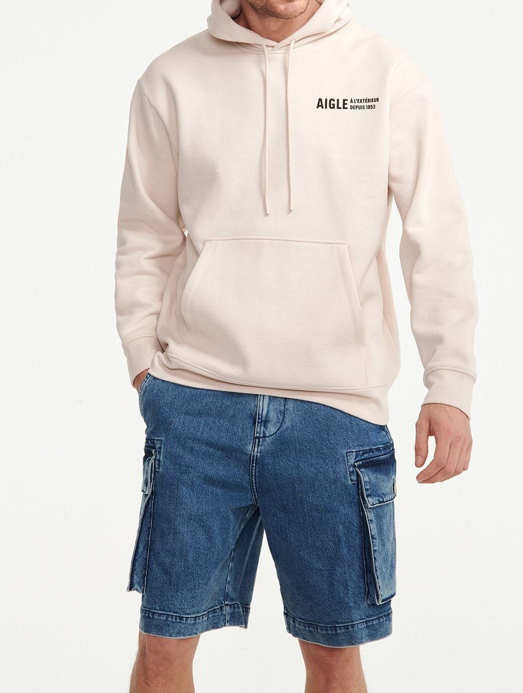 Sweatshirt brossé à capuche Aigle seconde main photo 3