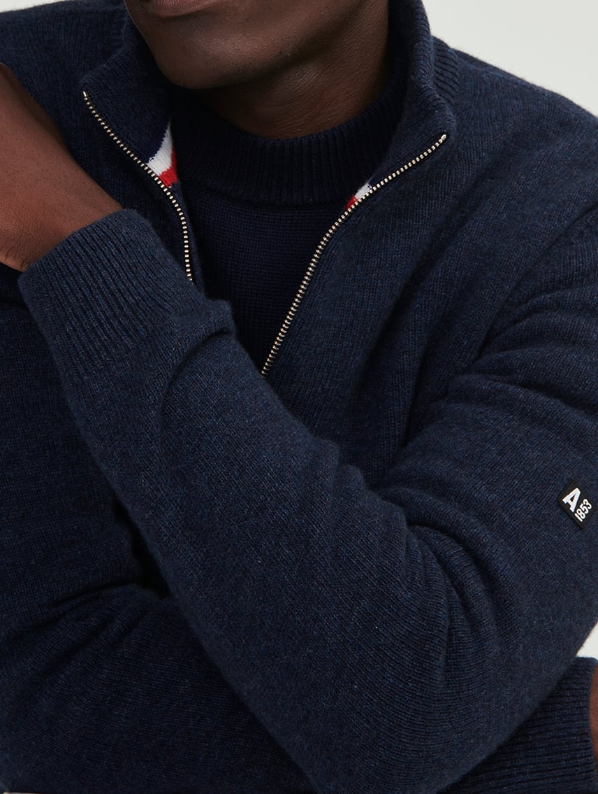 Pull à col montant demi-zip  Homme Aigle seconde main photo 6