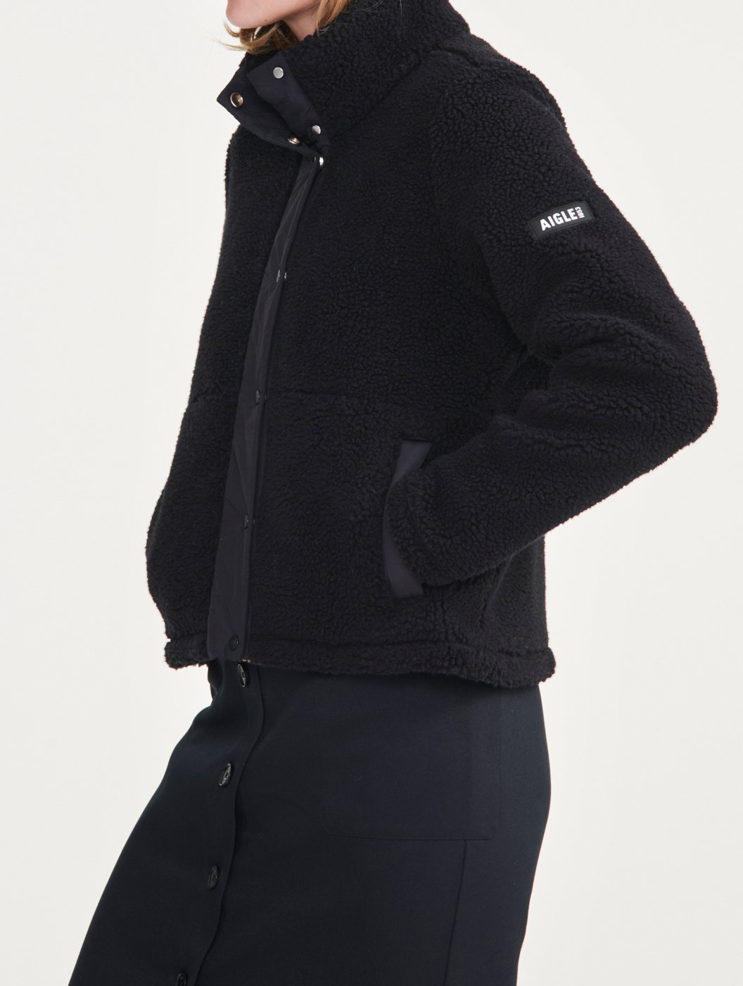 Blouson Sherpa bi matière Aigle seconde main photo 3