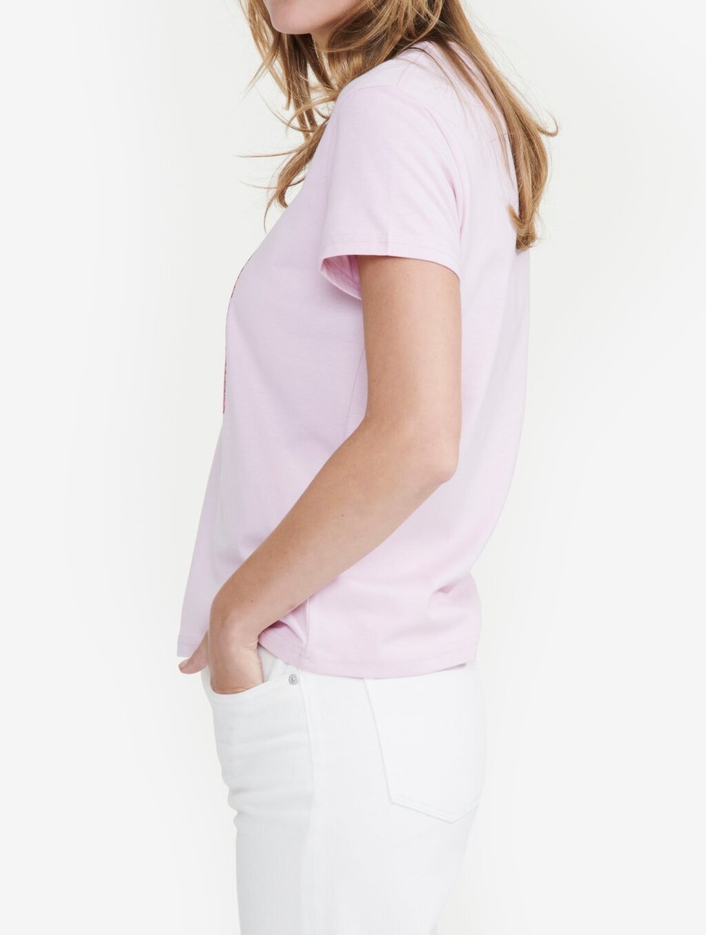 T-shirt col rond avec patch en tissu Liberty Aigle seconde main photo 4