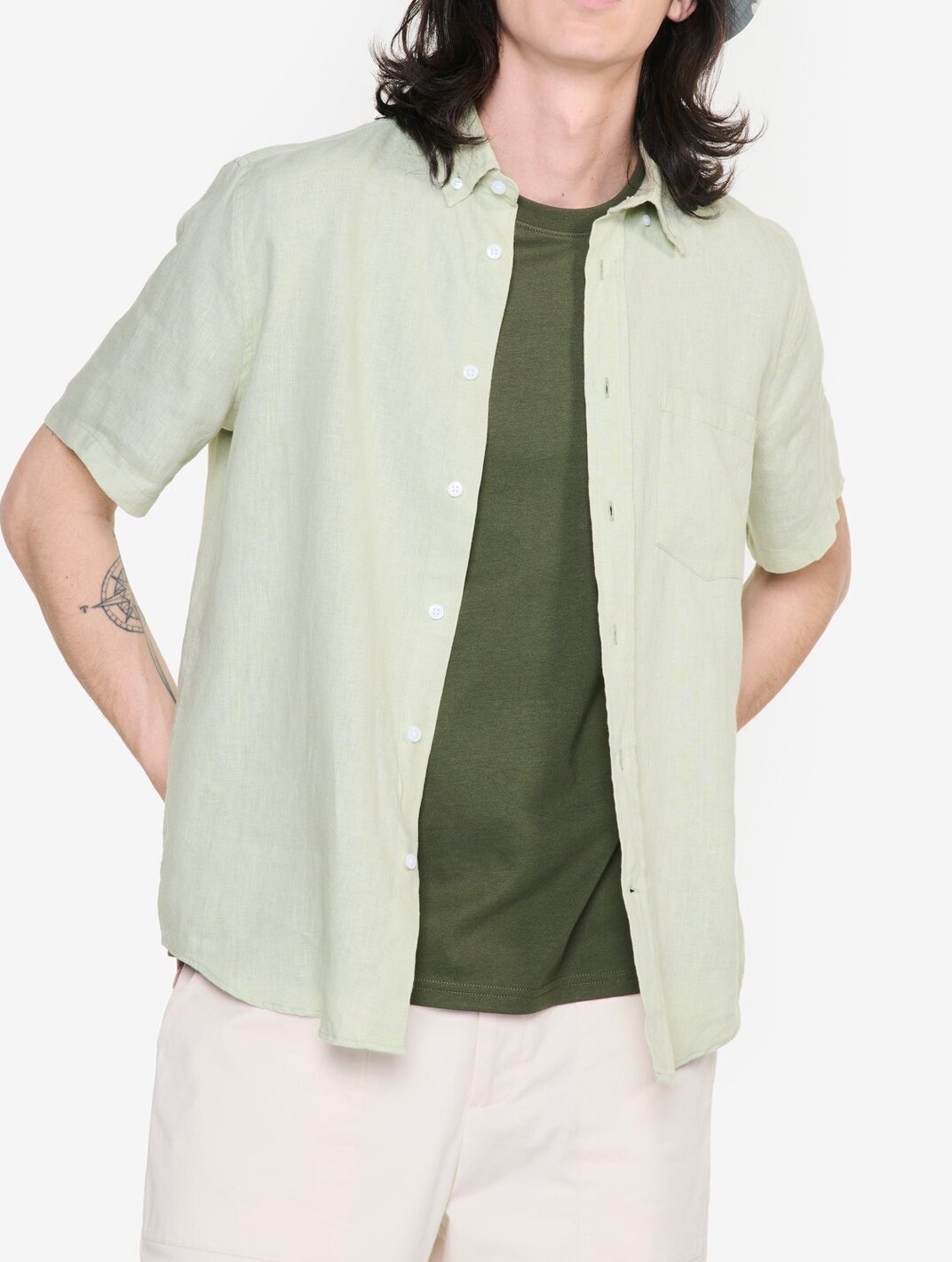Chemise en lin avec manches courtes Aigle seconde main photo 3