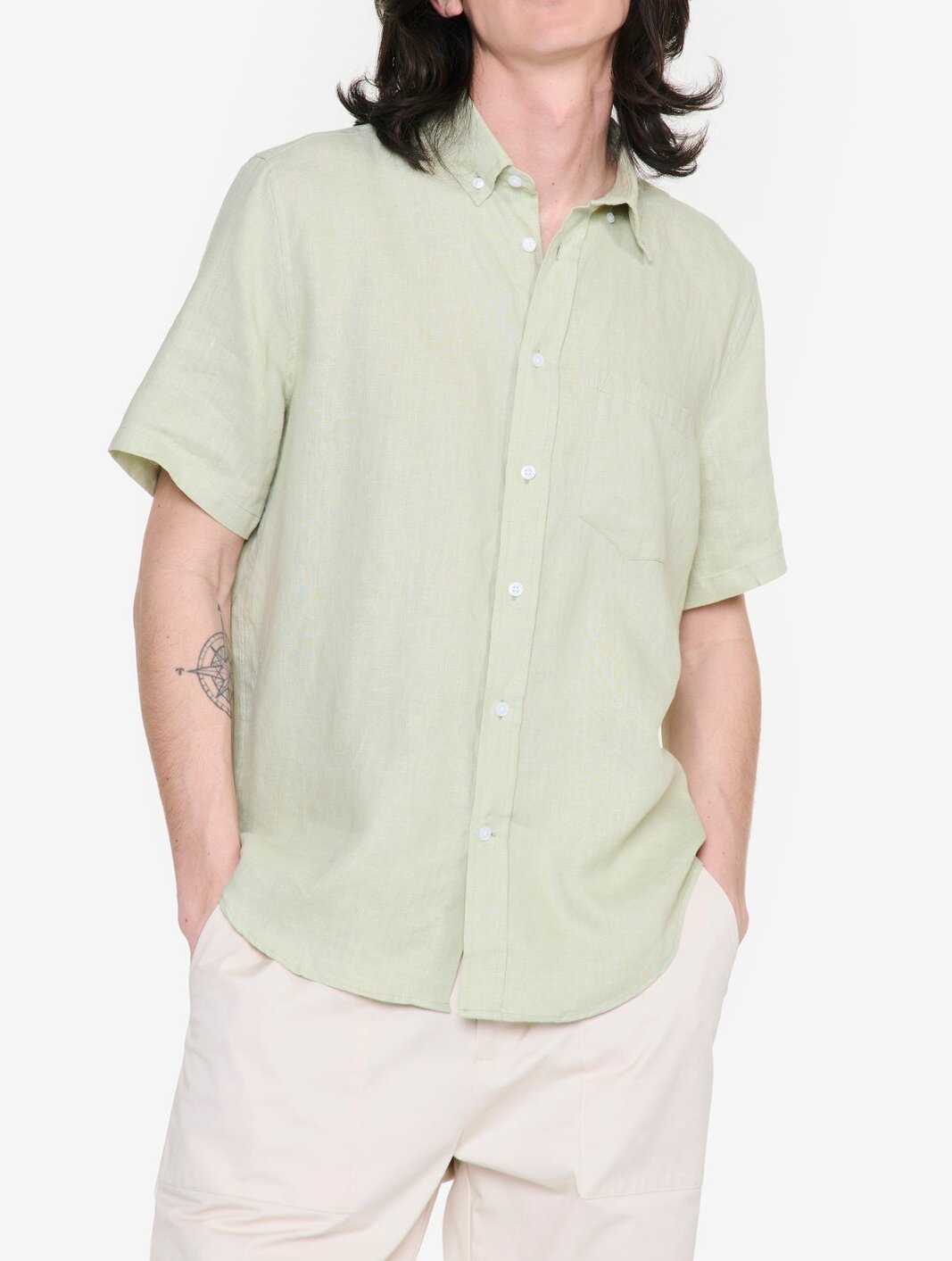 Chemise en lin avec manches courtes Aigle seconde main photo 4