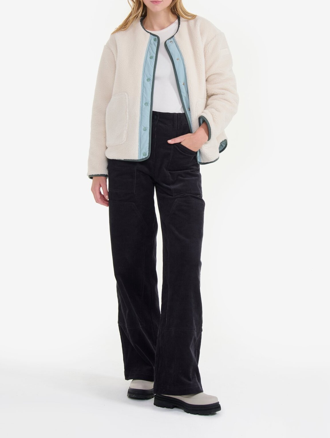Veste en sherpa réversible  Femme Aigle seconde main photo 3