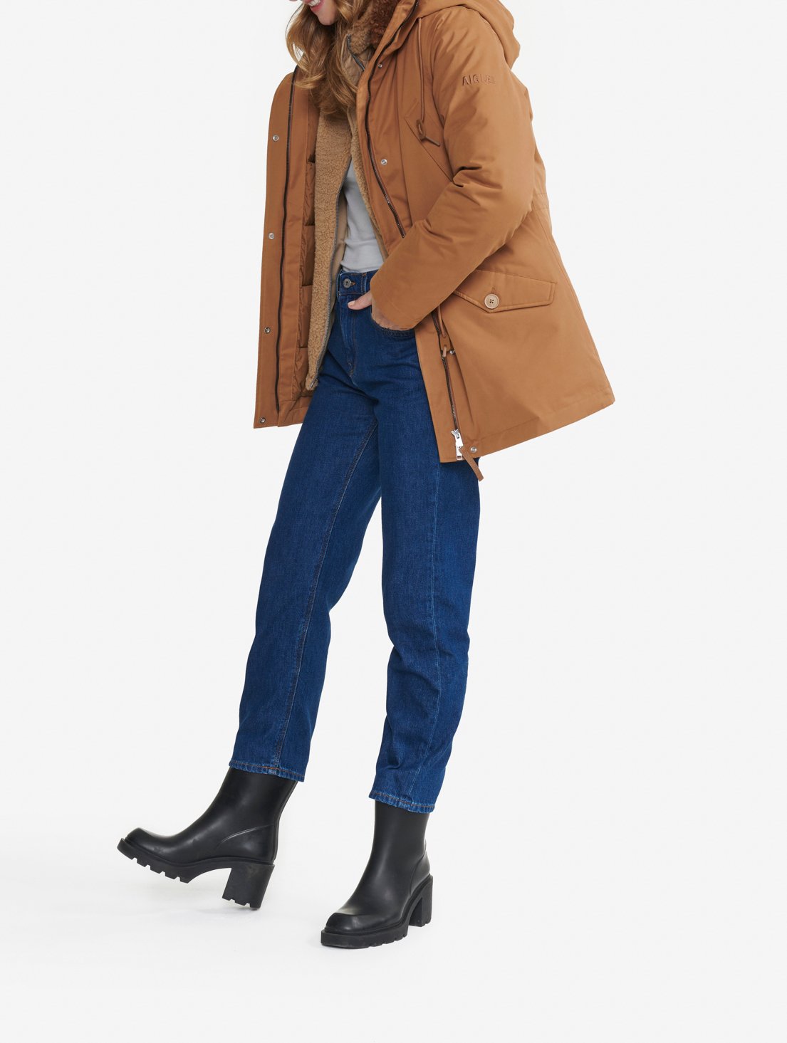 Parka très chaude imperméable MTD® mi-longue  Femme Aigle seconde main photo 3