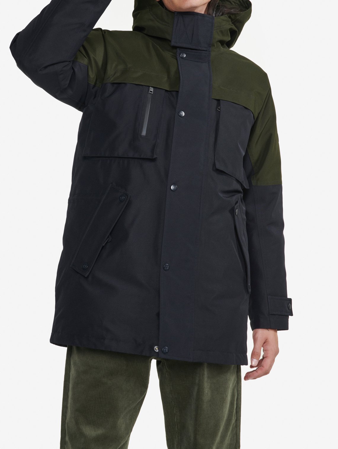 Parka chaude longue GORE-TEX ouate Dupont Sorona avec capuche Aigle seconde main photo 3