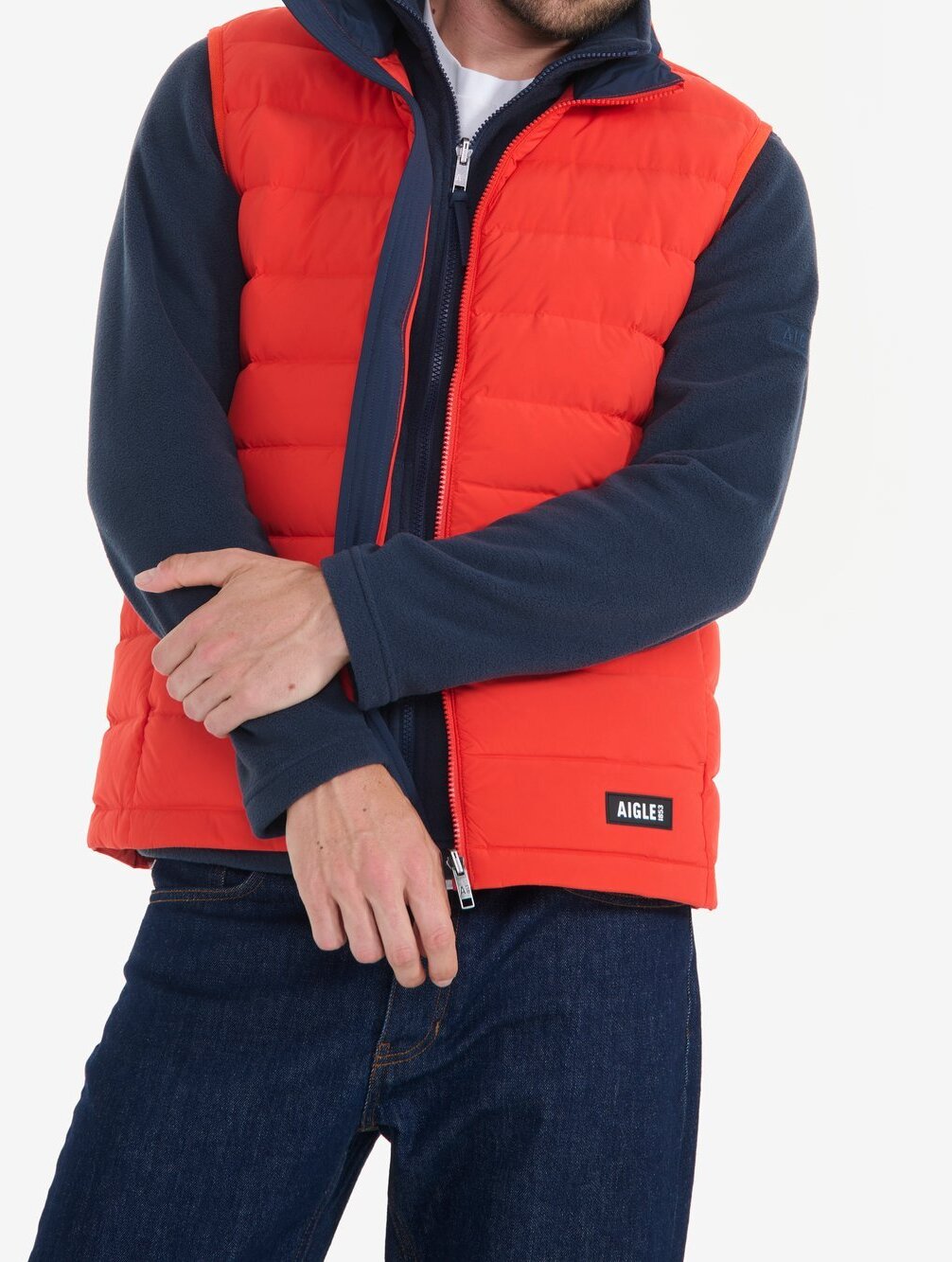 Doudoune courte T-KIT sans manche déperlante avec matelassage en duvets et plumes  Homme Aigle seconde main photo 3