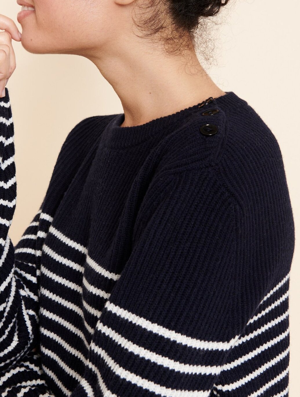 Pull marinière en laine Aigle seconde main photo 5