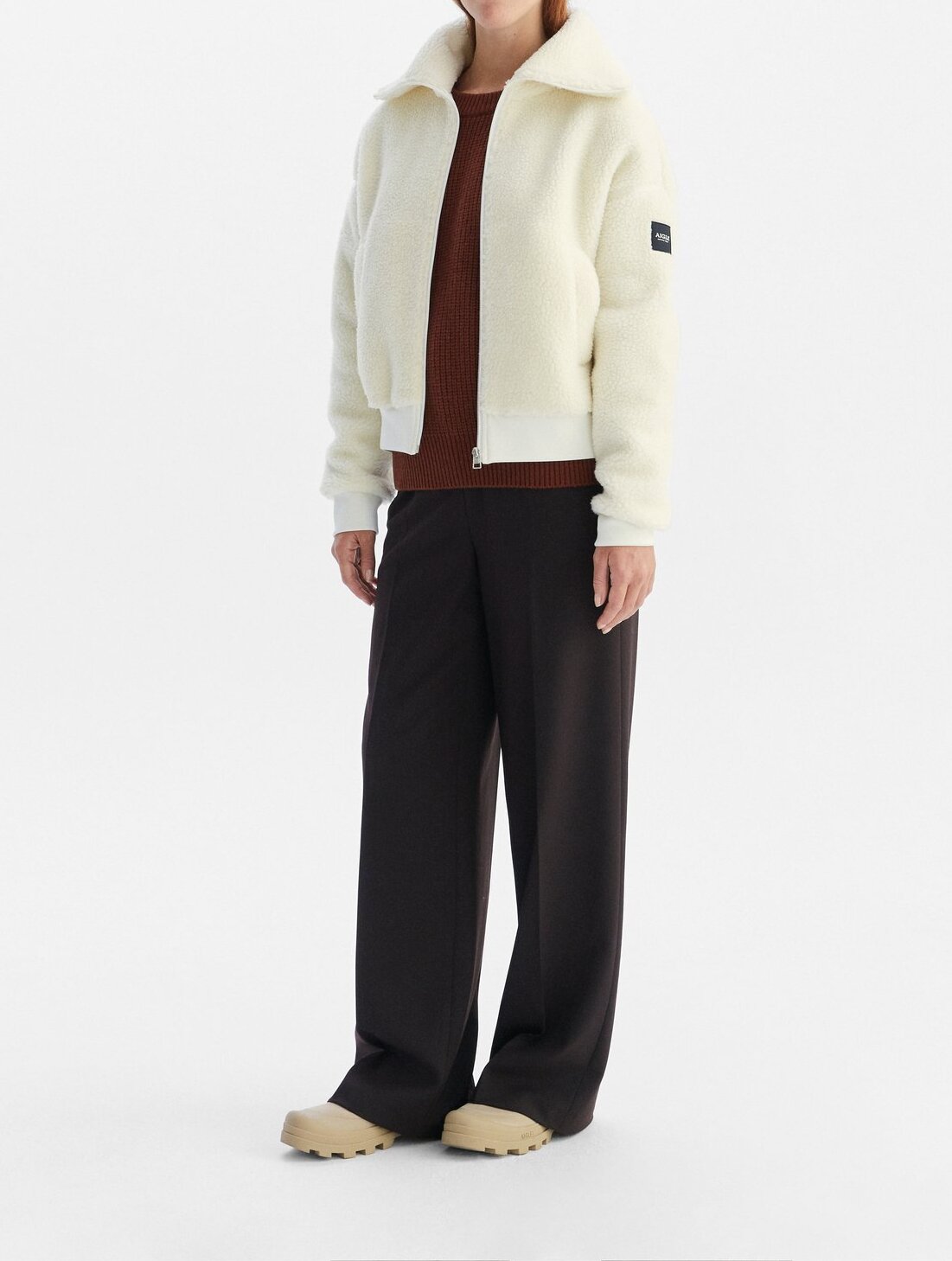 Bomber en polaire Aigle seconde main photo 3