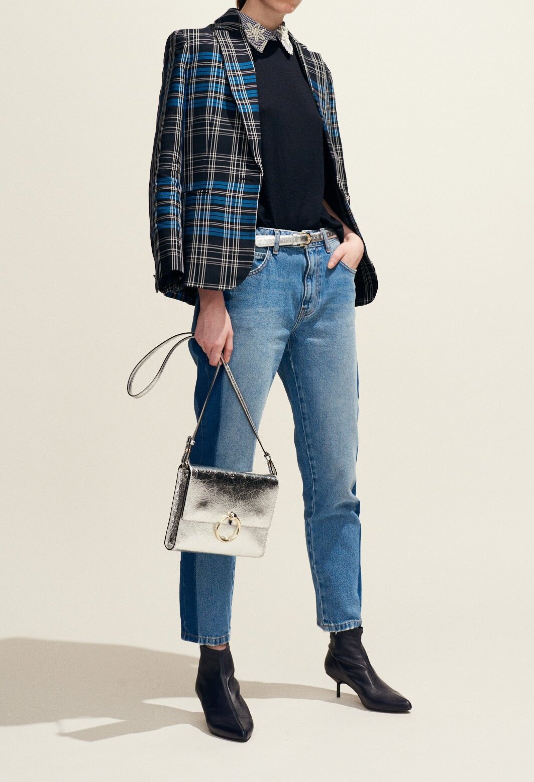 Veste Tailleur Prince De Galles Bicolore Claudie Seconde Main seconde main photo 4