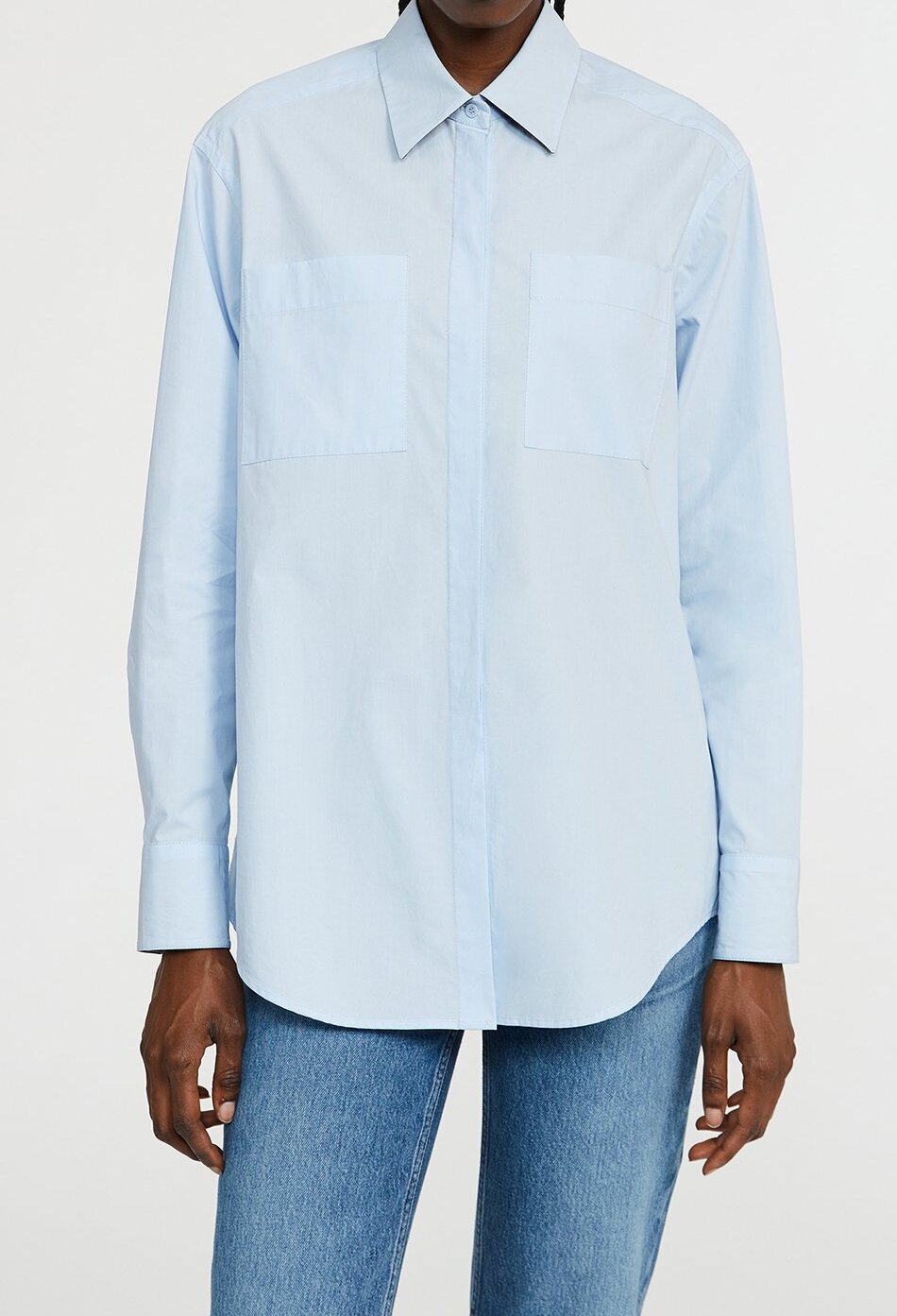 Chemise Bleue Ciel À Manches Longues Claudie Seconde Main second-hand photo 5