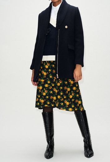 Manteau Intérieur Col En Fausse Fourrure Claudie Seconde Main seconde main photo 1