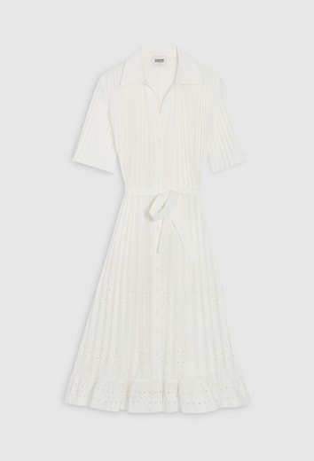 Robe Midi Plissée Écrue Claudie Seconde Main seconde main photo 1