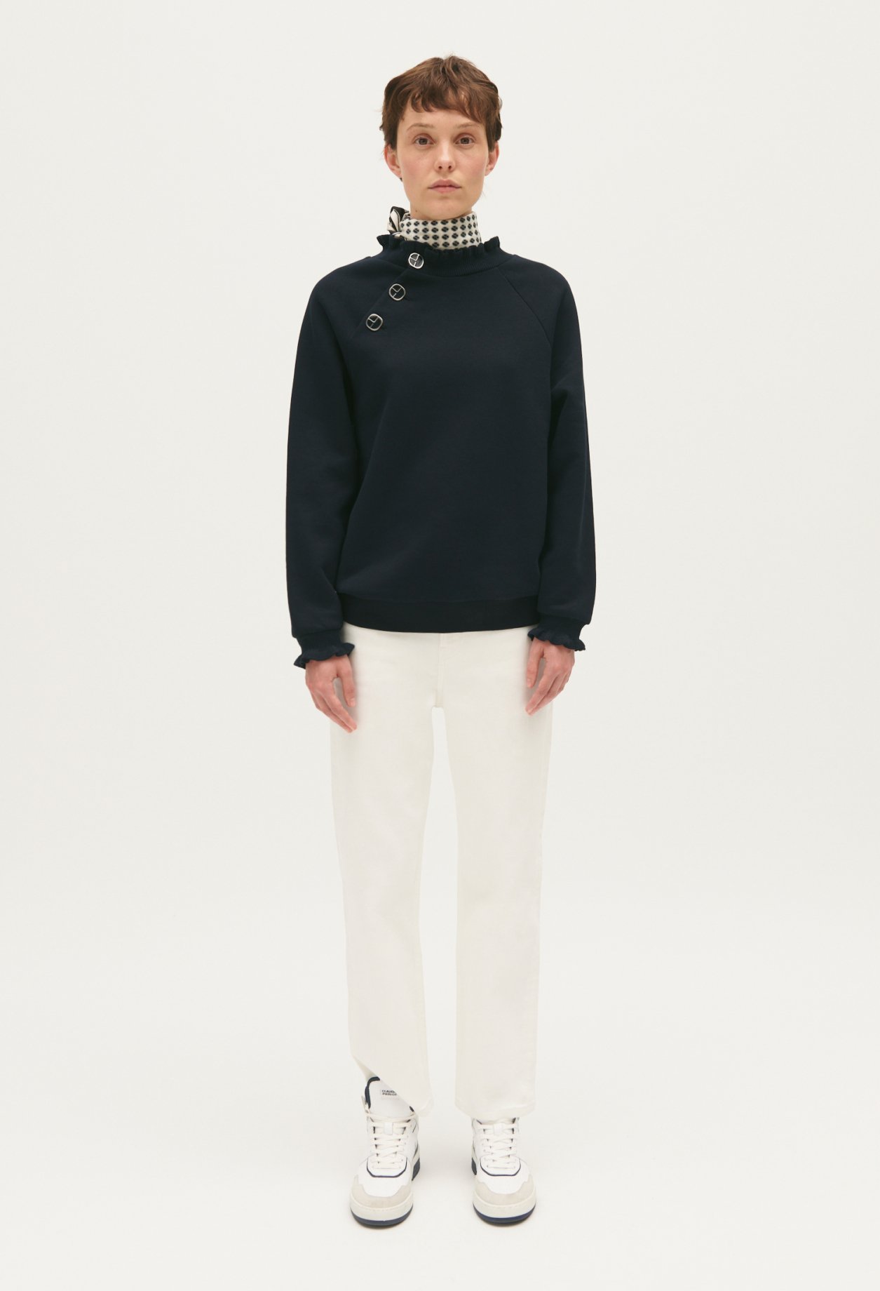 Sweatshirt À Col Volanté Claudie Seconde Main seconde main photo 2