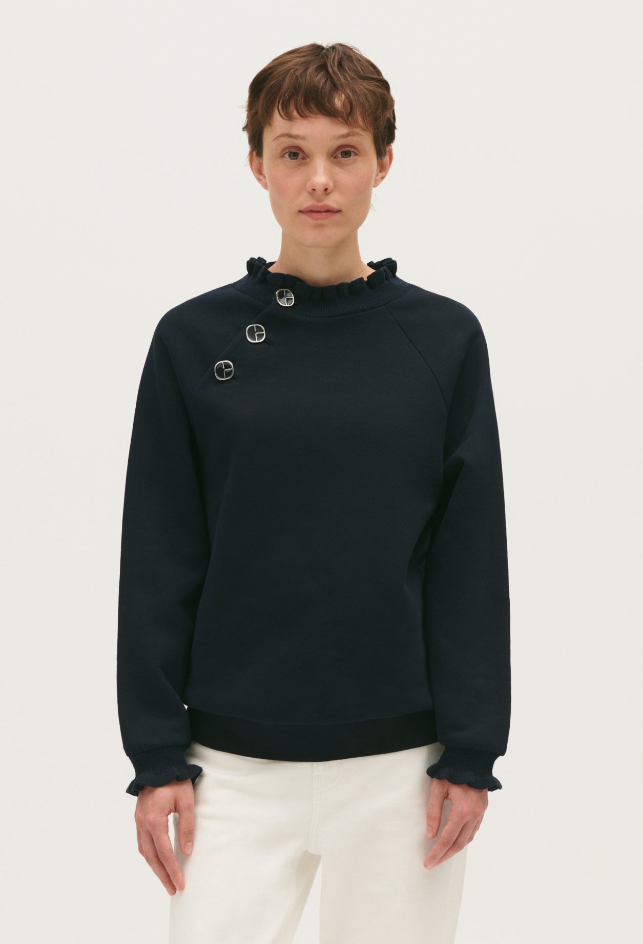Sweatshirt À Col Volanté Claudie Seconde Main seconde main photo 4