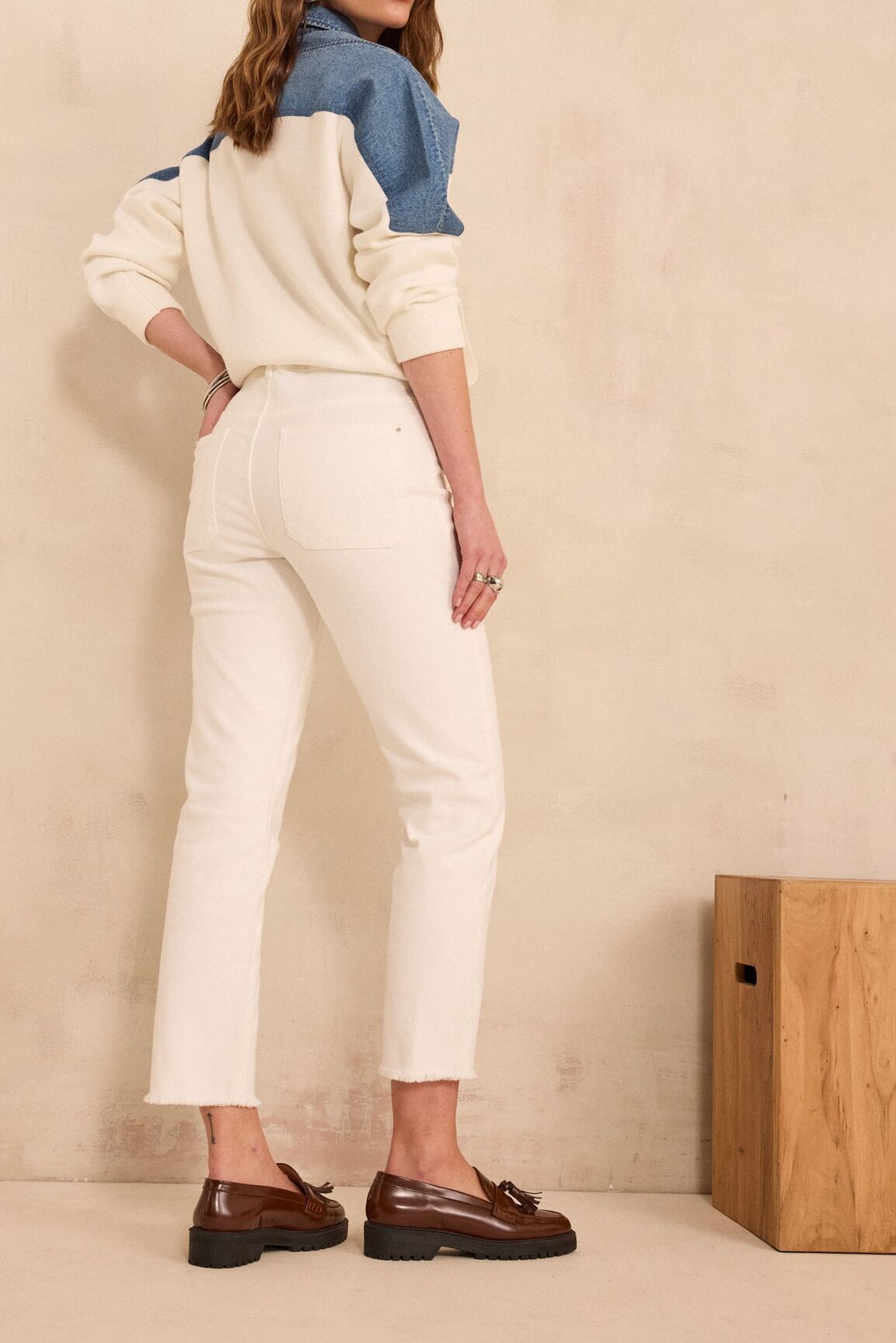 Jean slim et cropped en coton mélangé PATIENCE Maison 123 seconde main photo 2
