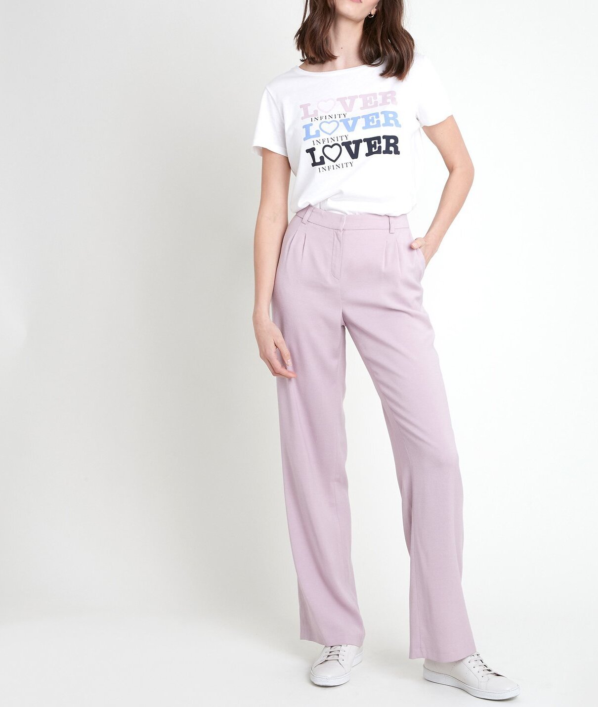 Pantalon large en laine mauve Marcel Maison 123 seconde main photo 1
