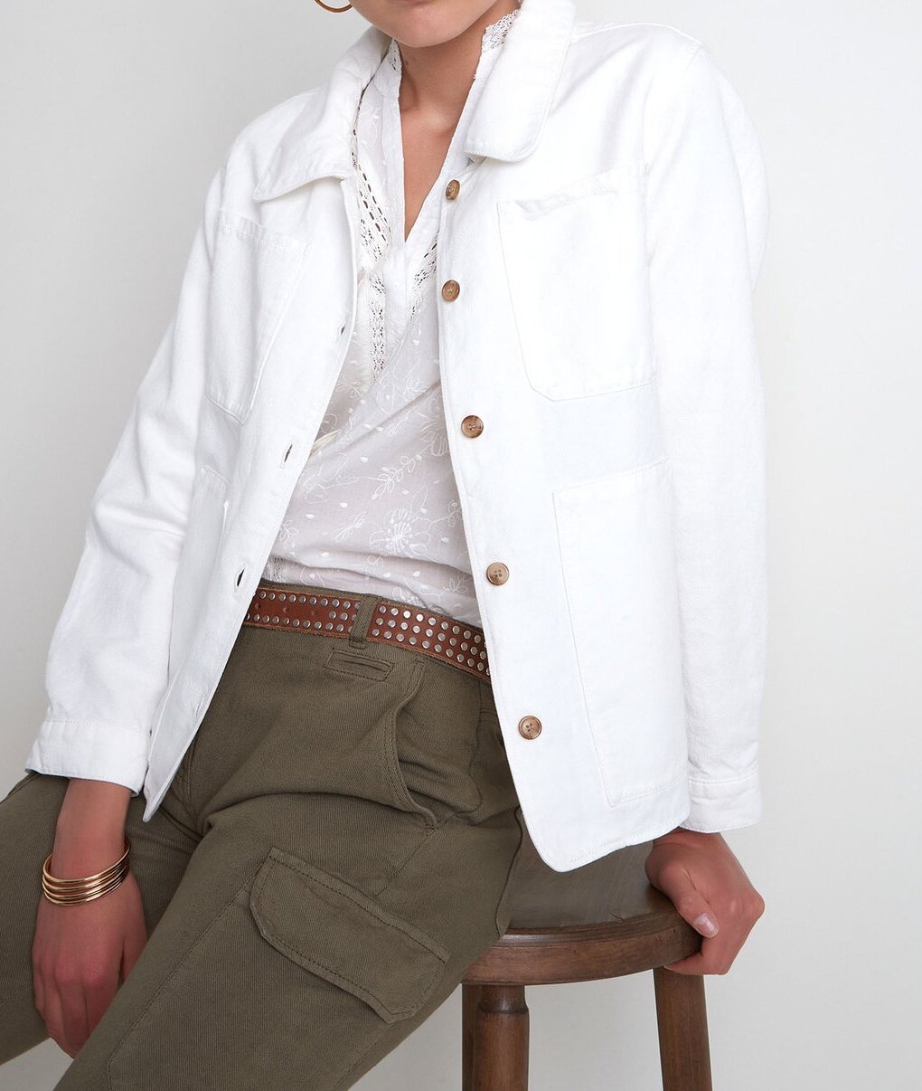 Veste en coton et lin écrue Romea Maison 123 seconde main photo 1