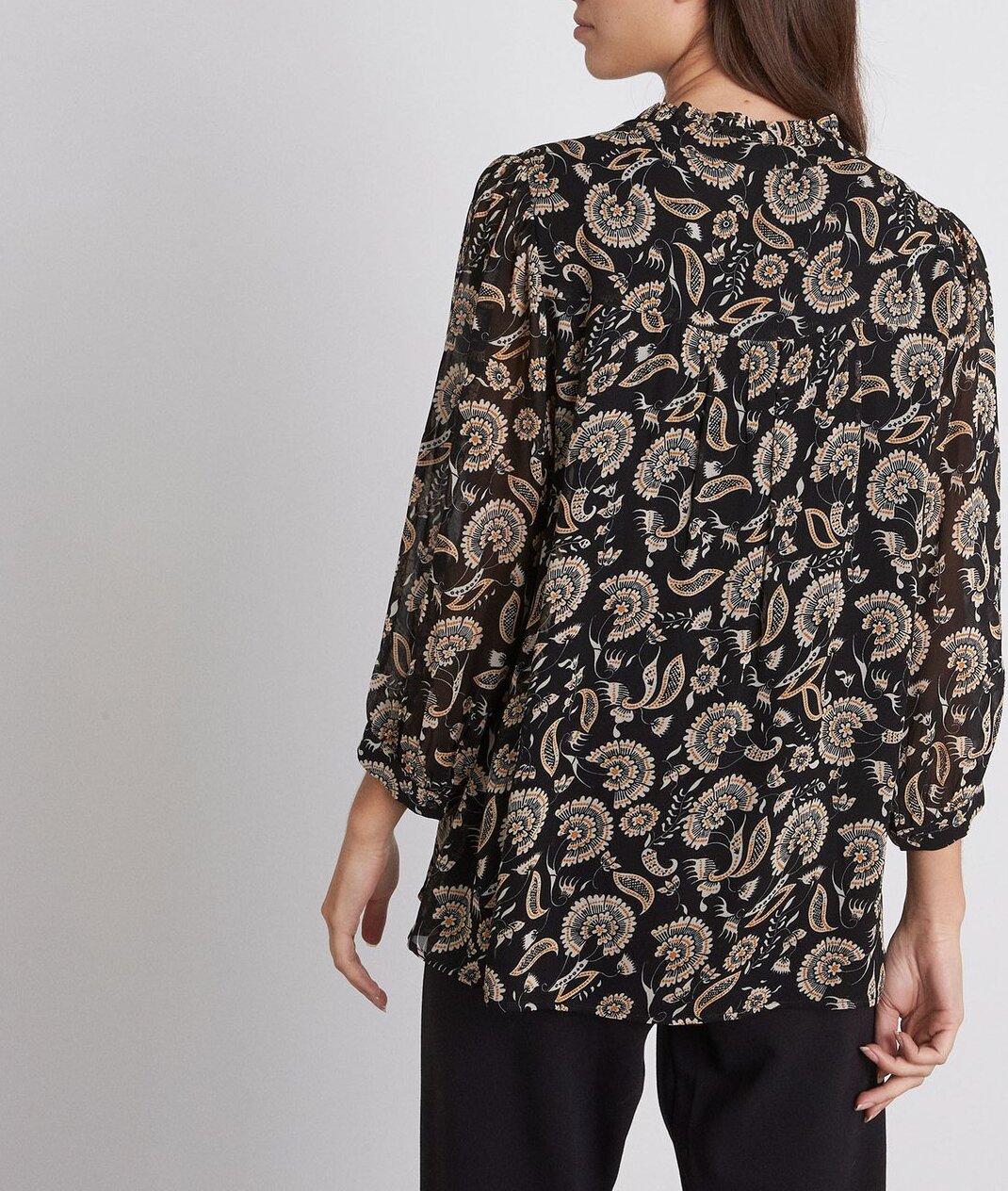 Blouse imprimée noire et blanche Leandra Maison 123 seconde main photo 2
