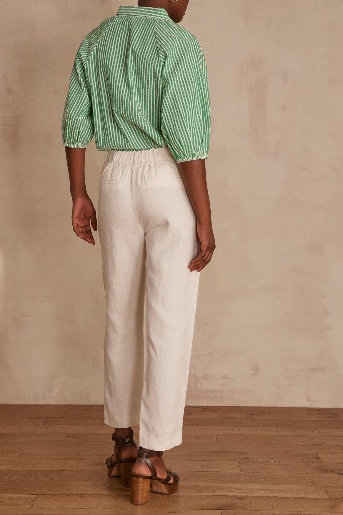 Pantalon chino en lin PAOLO Maison 123 seconde main photo 2