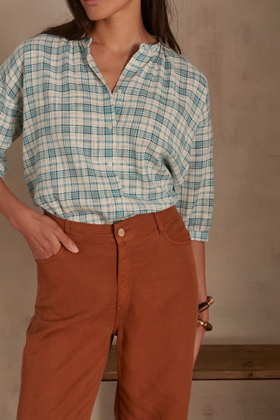 Blouse à carreaux BELLE Maison 123 seconde main photo 1