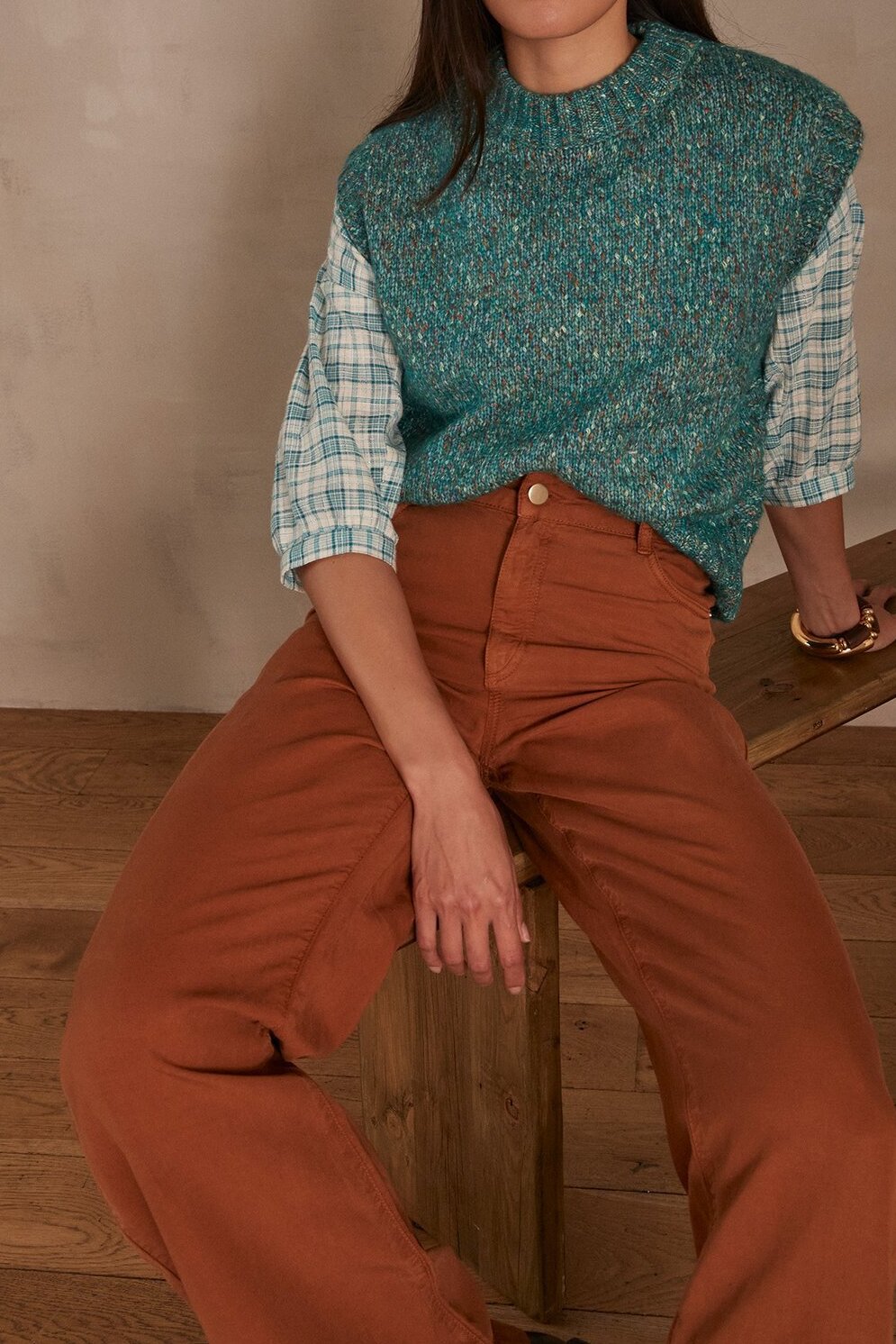Blouse à carreaux BELLE Maison 123 seconde main photo 3